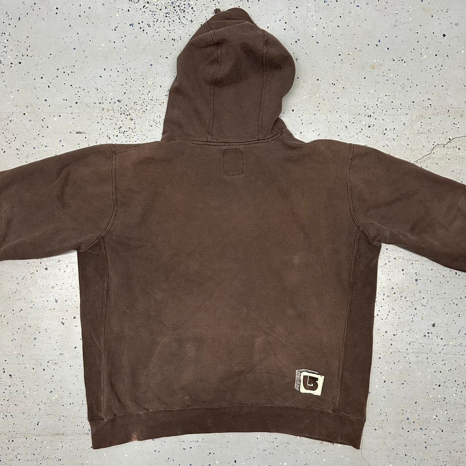 Burton VTG Brown Burton snowboard hoodie with a distressed look Size US XL / EU 56 / 4 - 8 Thumbnail