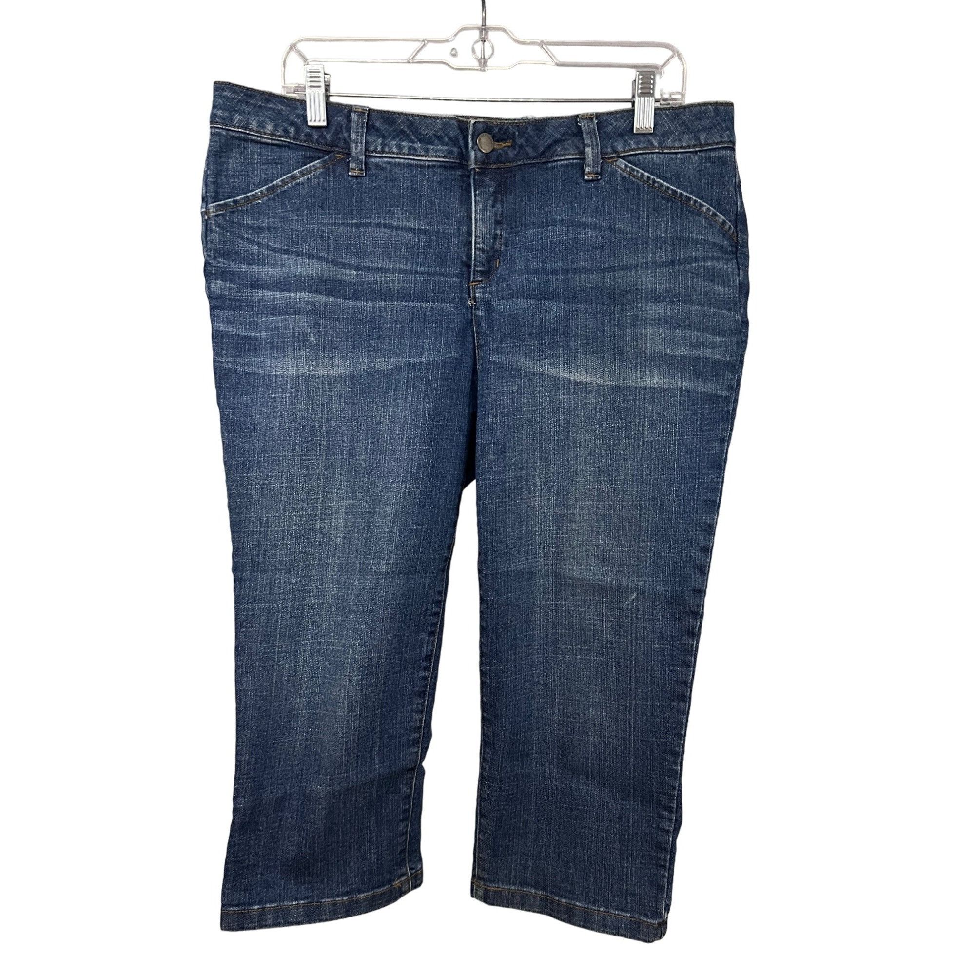 Vintage Liz Claiborne Womens Classic Fit Crop Blue Denim Jeans Plus Size 34" / US 12 / IT 48 - 1 Thumbnail