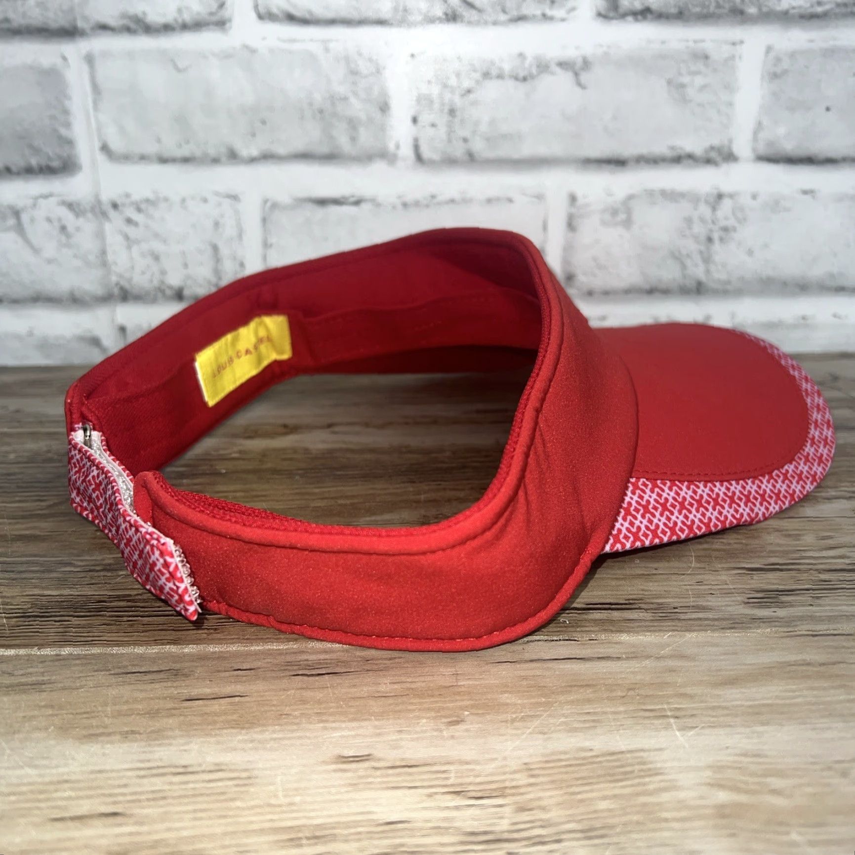 Vintage Louis Castel Visor Hat Red Strap Back One Size Men Hat Size ONE SIZE - 2 Thumbnail