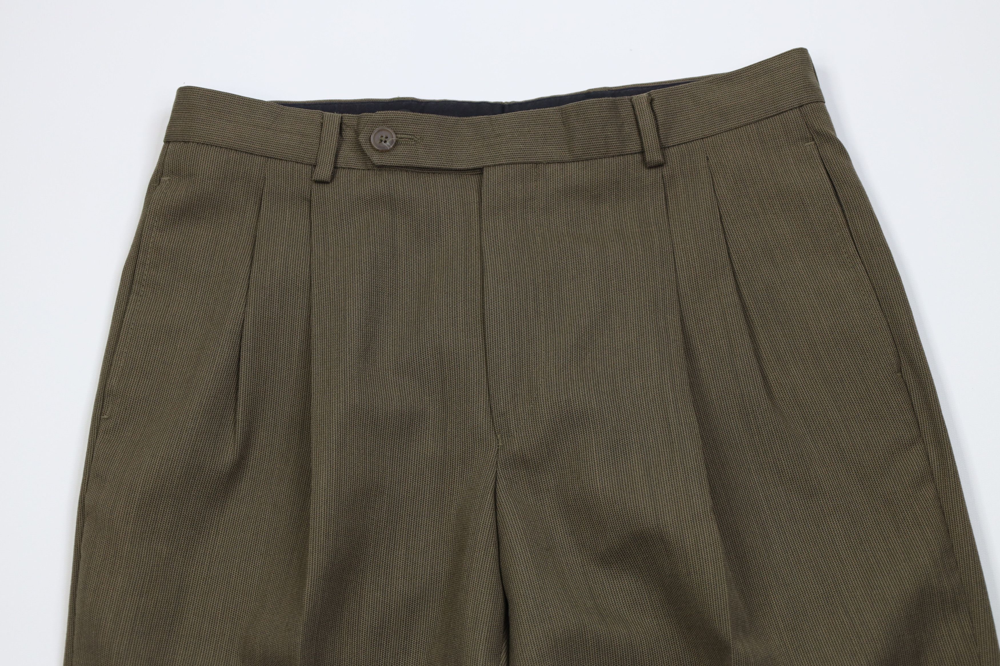 Vintage Vintage 90s Streetwear Knit Wide Leg Chino Pants Striped Size US 32 / EU 48 - 2 Thumbnail