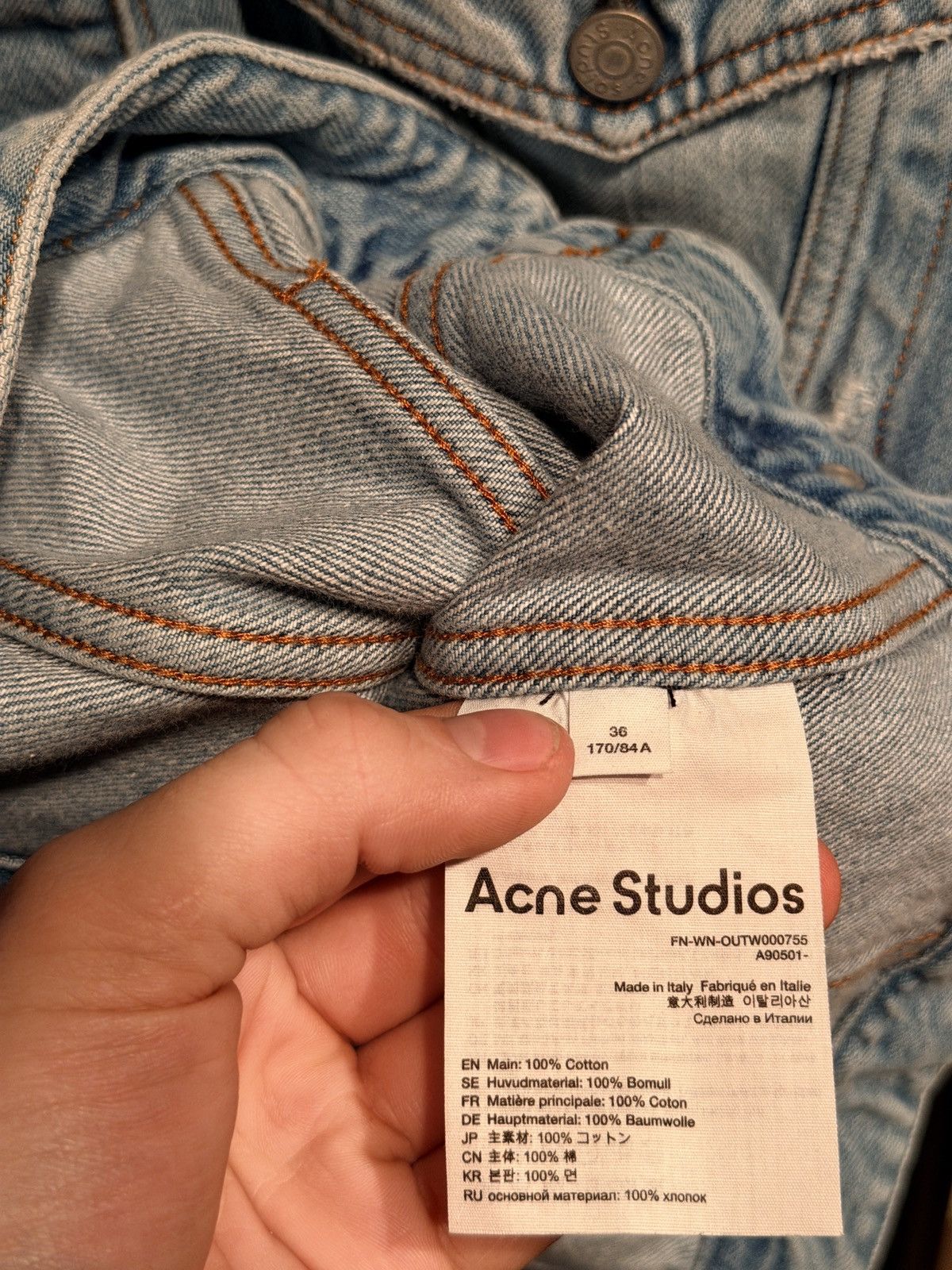 Acne Studios Acne Studios Synched Denim Jacket Size M / US 6-8 / IT 42-44 - 4 Thumbnail