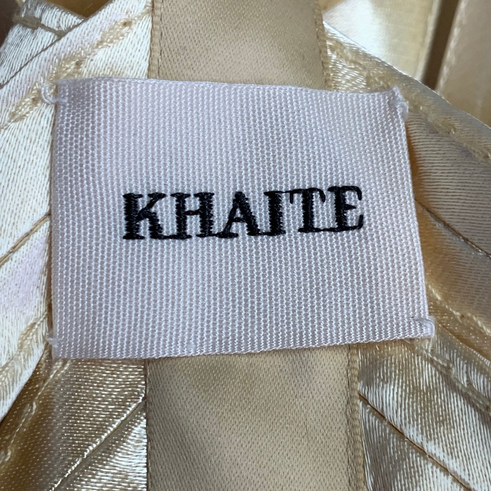 KHAITE KHAITE XL Sukey Gold Viscose Satin Straps Harness Dress Top Size XL / US 12-14 / IT 48-50 - 6 Thumbnail