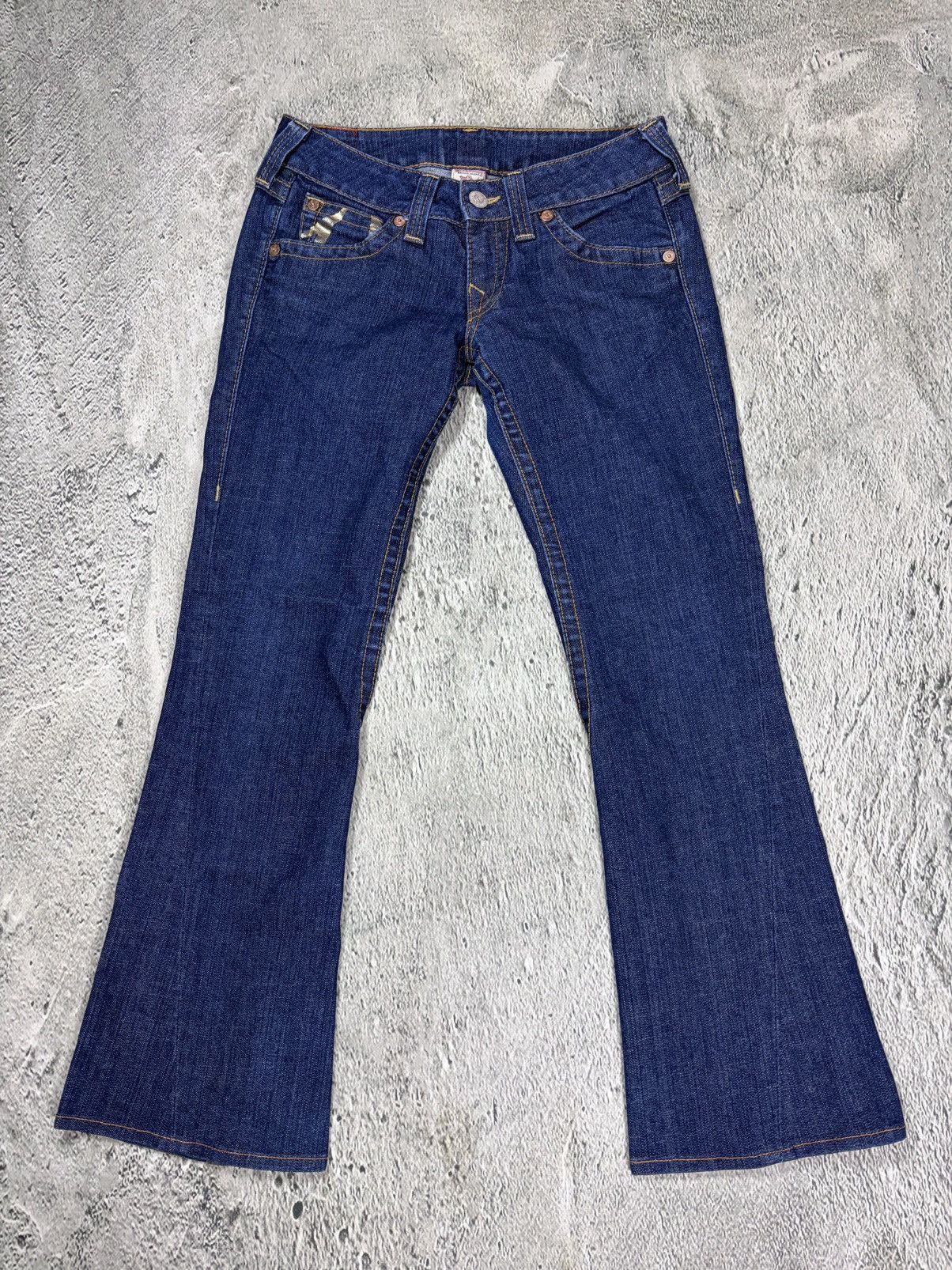 True Religion True Religion jeans Flared bootcut navy silver blue painted Size 28" / US 6 / IT 42 - 4 Thumbnail