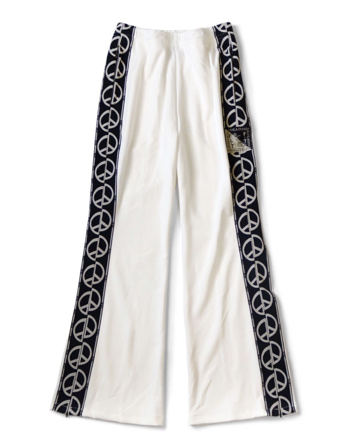 Kapital Kapital TH.D.D peace smooth jersey flare track pants Size US 34 / EU 50 - 1 Thumbnail