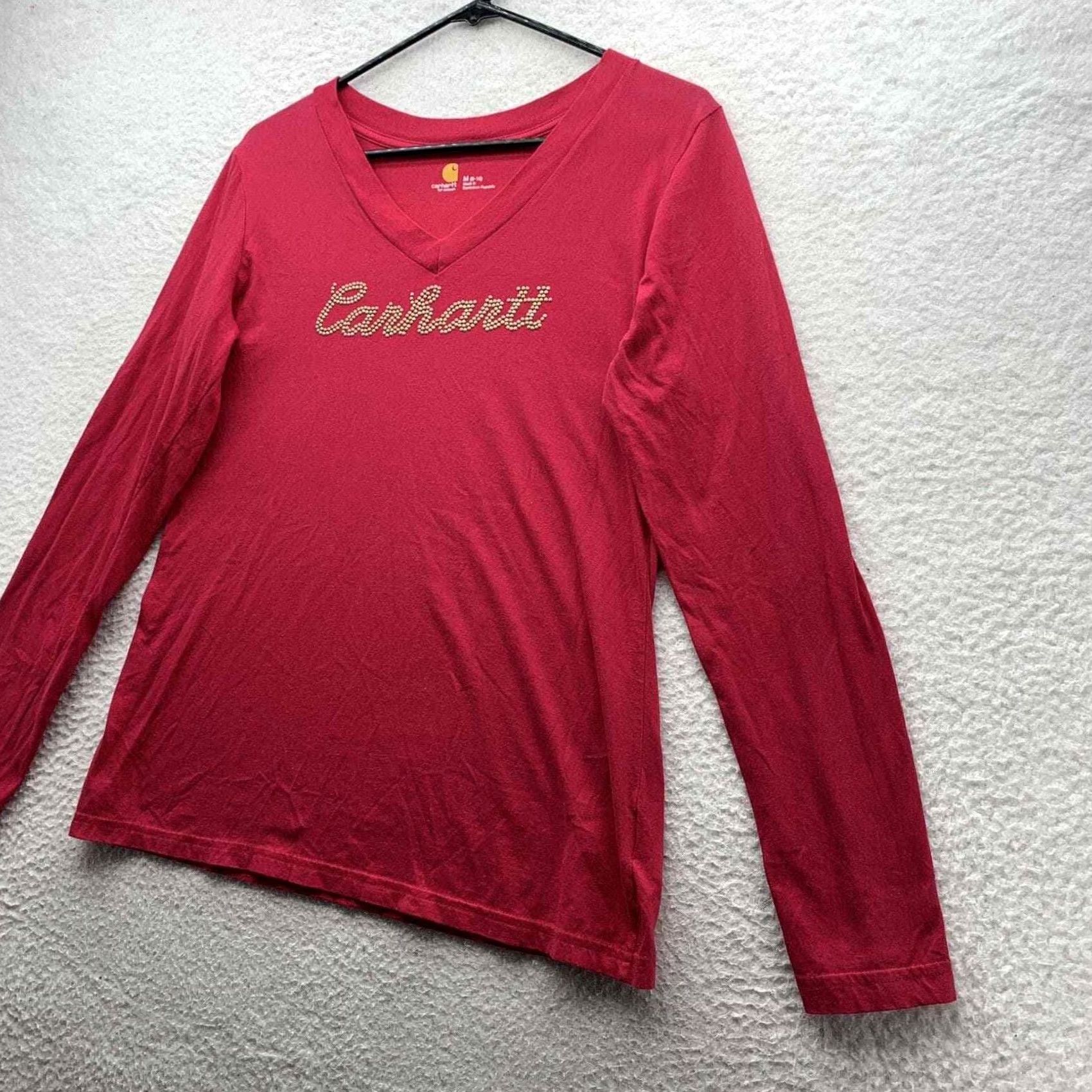 Carhartt Carhartt T-Shirt Womens Medium M Red Pink Studded Logo Outdoor Casual Size M / US 6-8 / IT 42-44 - 4 Thumbnail