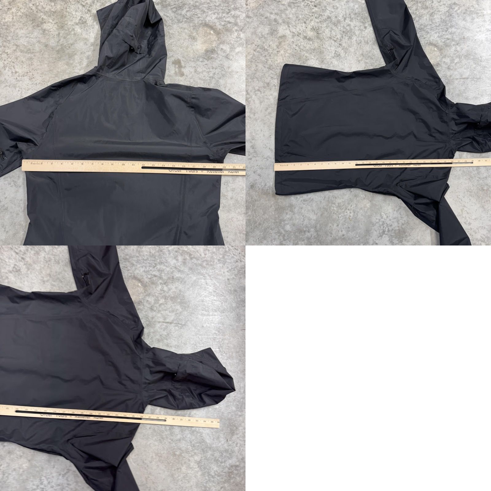 Quince Quince Jacket Womens Small Black Hooded Waterproof Rain Shell Lightweight Size S / US 4 / IT 40 - 8 Thumbnail