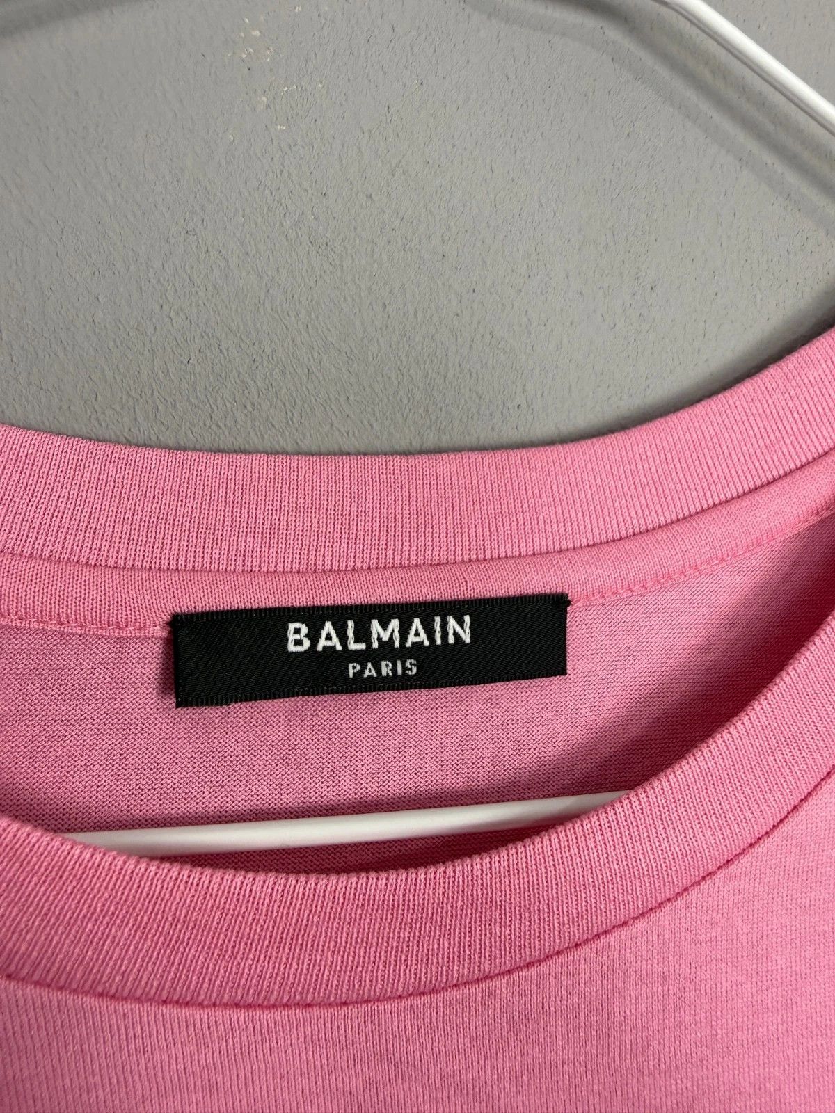 Balmain Balmain Paris Pink Logo T-Shirt Women’s Designer Tee Size XS / US 0-2 / IT 36-38 - 4 Thumbnail