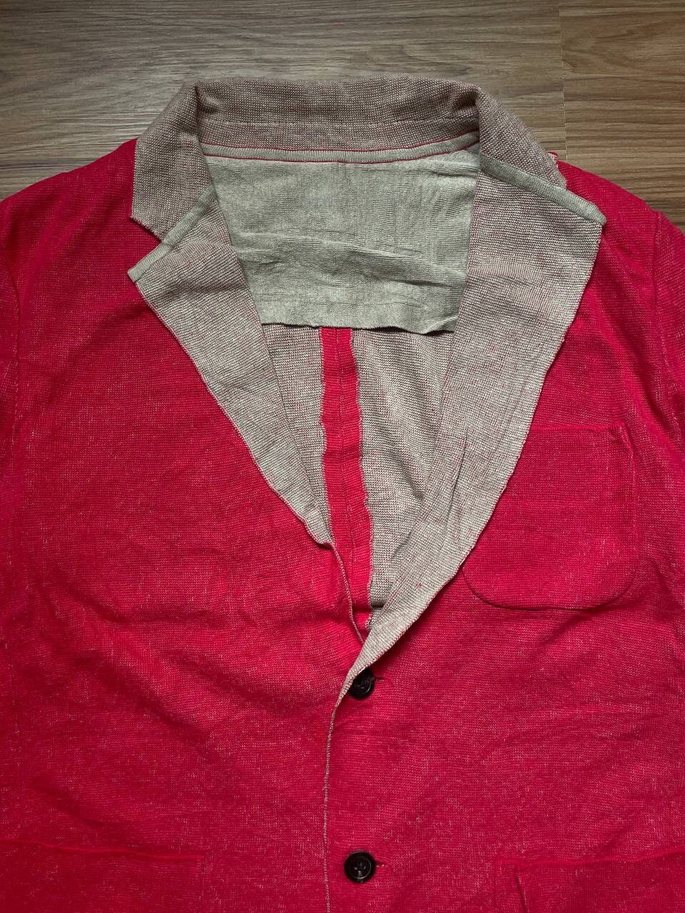 Designer × Issey Miyake × Vintage Vintage Designer Issey Miyake No Collar Linen Cotton Jacket Size US L / EU 52-54 / 3 - 2 Thumbnail