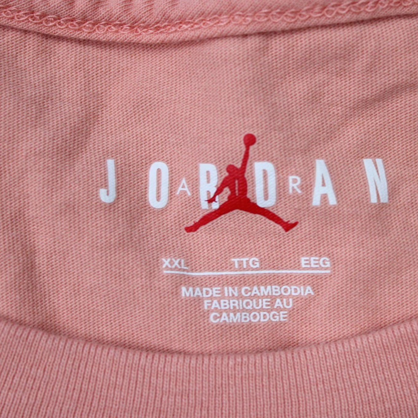 Jordan Brand Jordan Shirt Mens 2XL XXL Pink Embroidered Jumpman Logo Cotton Short Sleeve T-Shirt Size US XXL / EU 58 / 5 - 7 Thumbnail