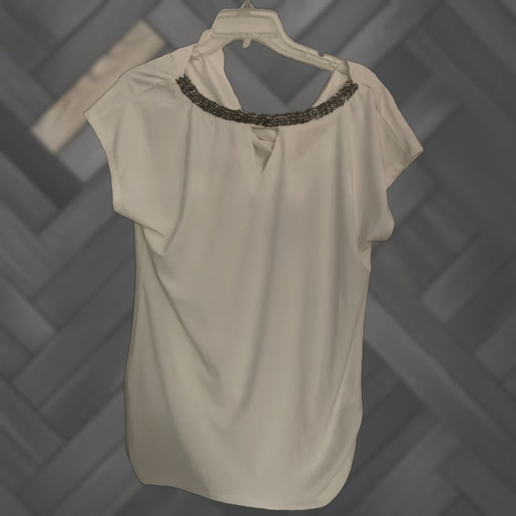 Vintage MAURICES Shirt Women White Size M NWT Jersey Knit Short Sleeve Scoop Neck Blouse Size M / US 6-8 / IT 42-44 - 1 Thumbnail