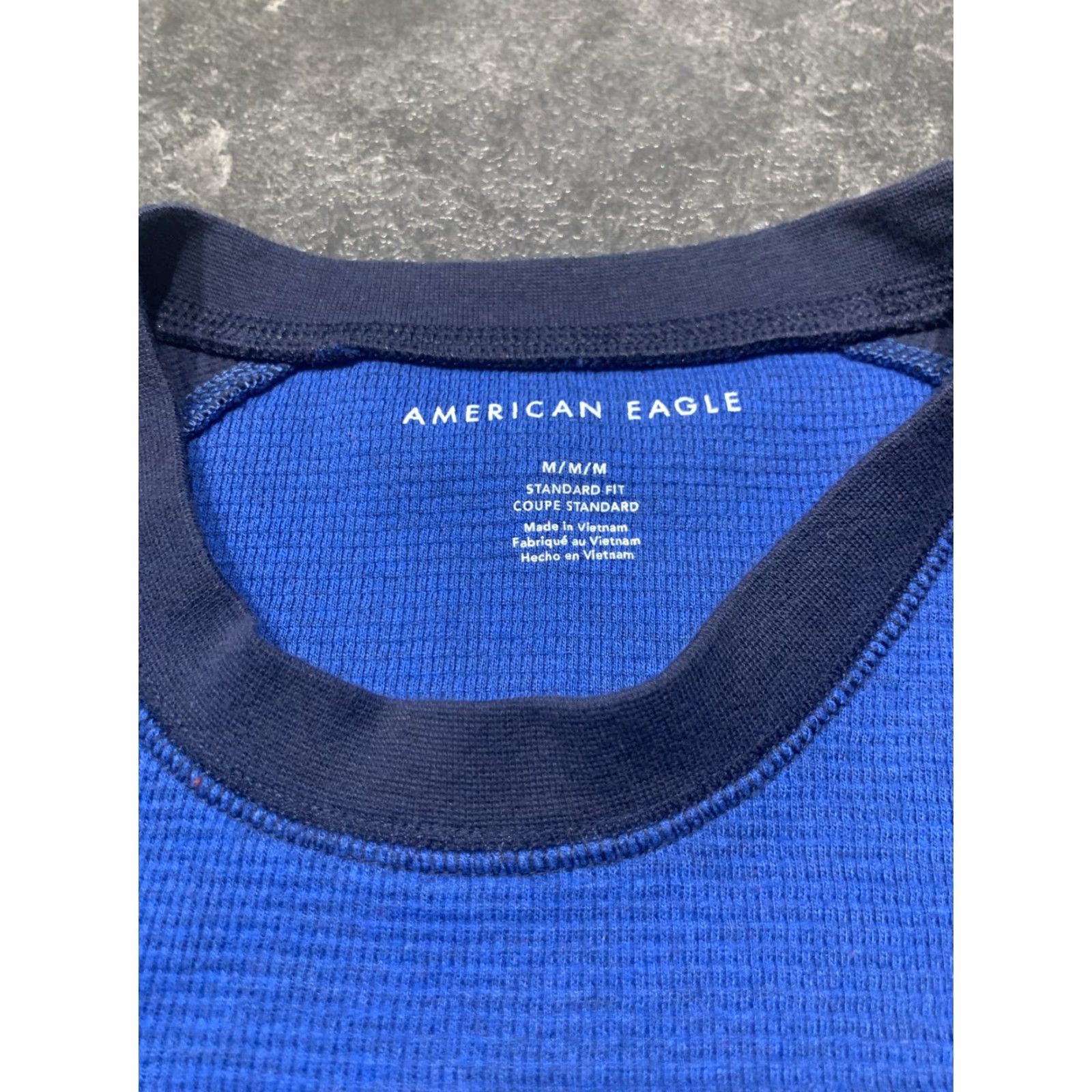 American Eagle Outfitters American Eagle Outfitters Men’s Thermal Waffle Knit Shirt Long Sleeve Crew Neck M Blue Casual Size US M / EU 48-50 / 2 - 4 Thumbnail