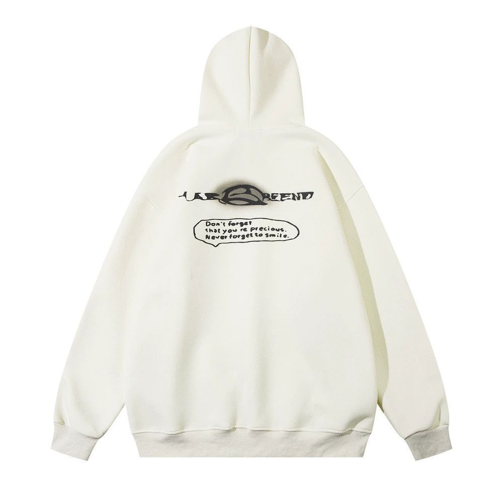 Vintage Men's street loose casual character print hoodie Size US M / EU 48-50 / 2 - 2 Thumbnail