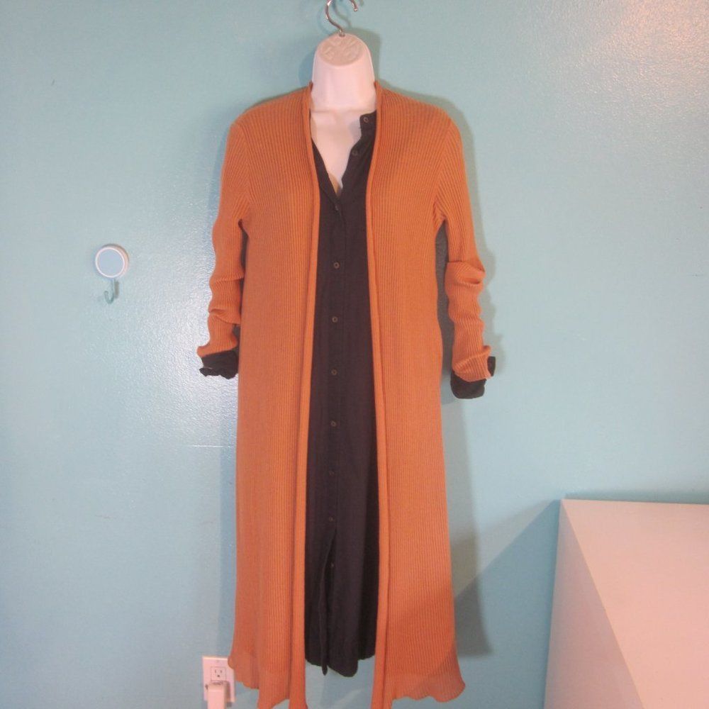 Eileen Fisher Eileen Fisher Women Size S Ribbed Long Lightweight Knit Cardigan Sweater / Top Size S / US 4 / IT 40 - 10 Thumbnail