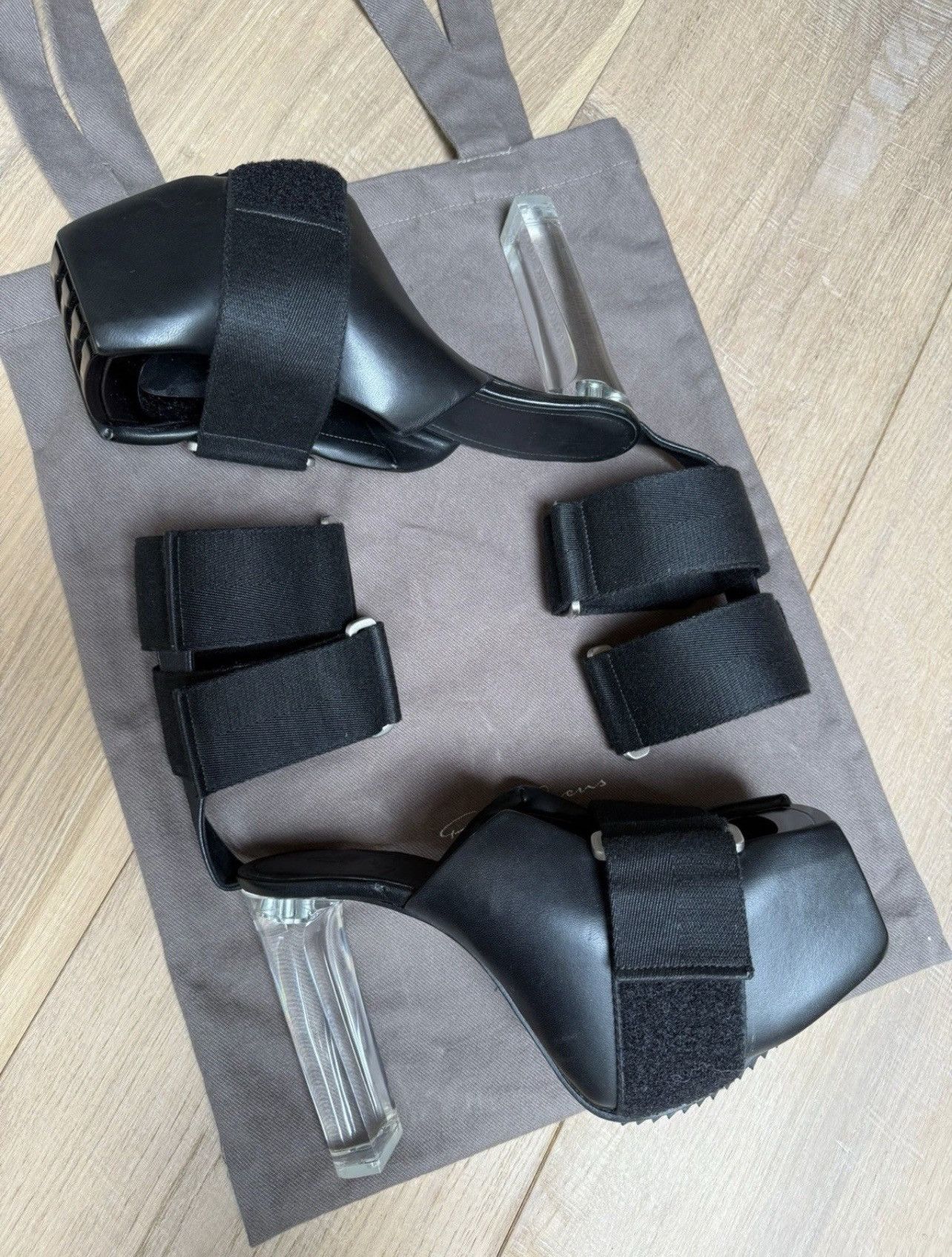 Rick Owens Rick Owens Kiss Sandals 37 RO01D2838LLP 90 Black BNWOB US 5 Size US 6 / IT 36 - 4 Thumbnail