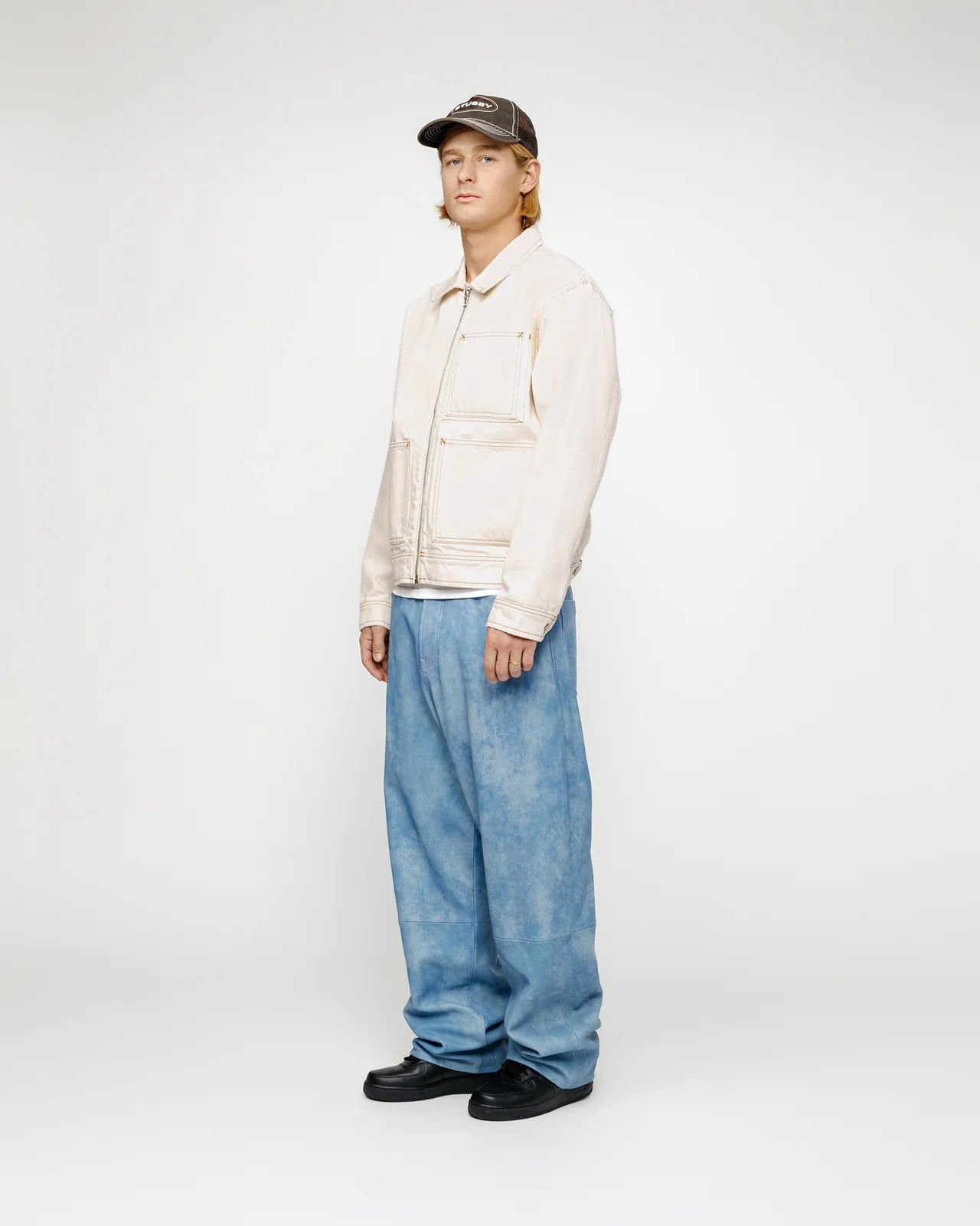Stussy ZIP WORK JACKET DENIM Size US S / EU 44-46 / 1 - 2 Thumbnail
