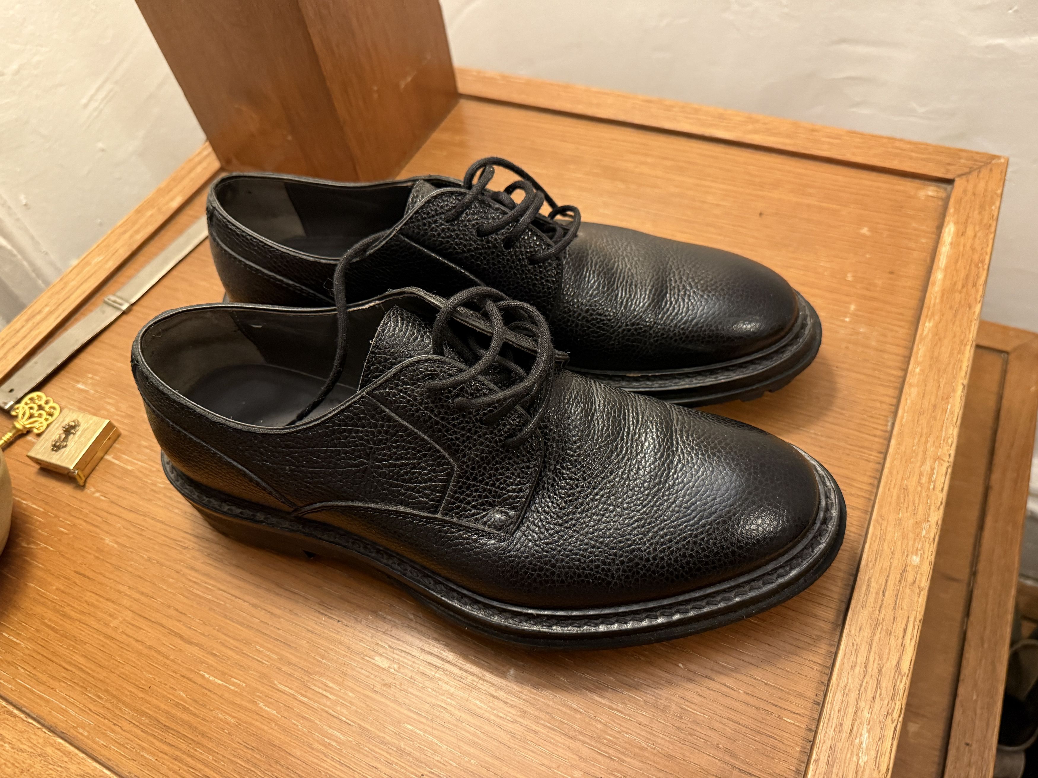 Lanvin Lanvin Pebbled Leather Derby Shoes Size US 8 / EU 41 - 2 Thumbnail