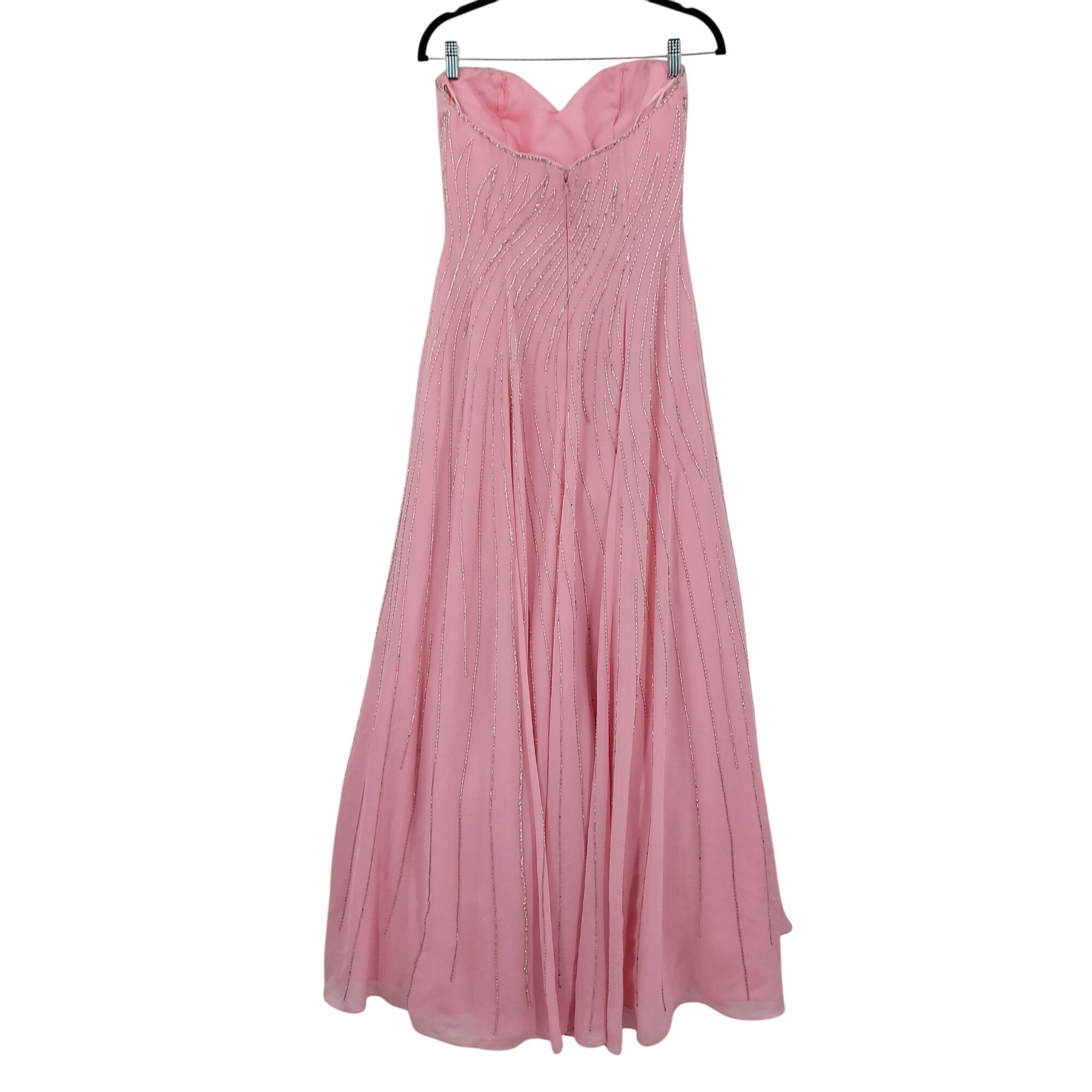 Other Pink Sweetheart Strapless A-line Gown Rhinestone Embellishme Size M / US 6-8 / IT 42-44 - 9 Thumbnail