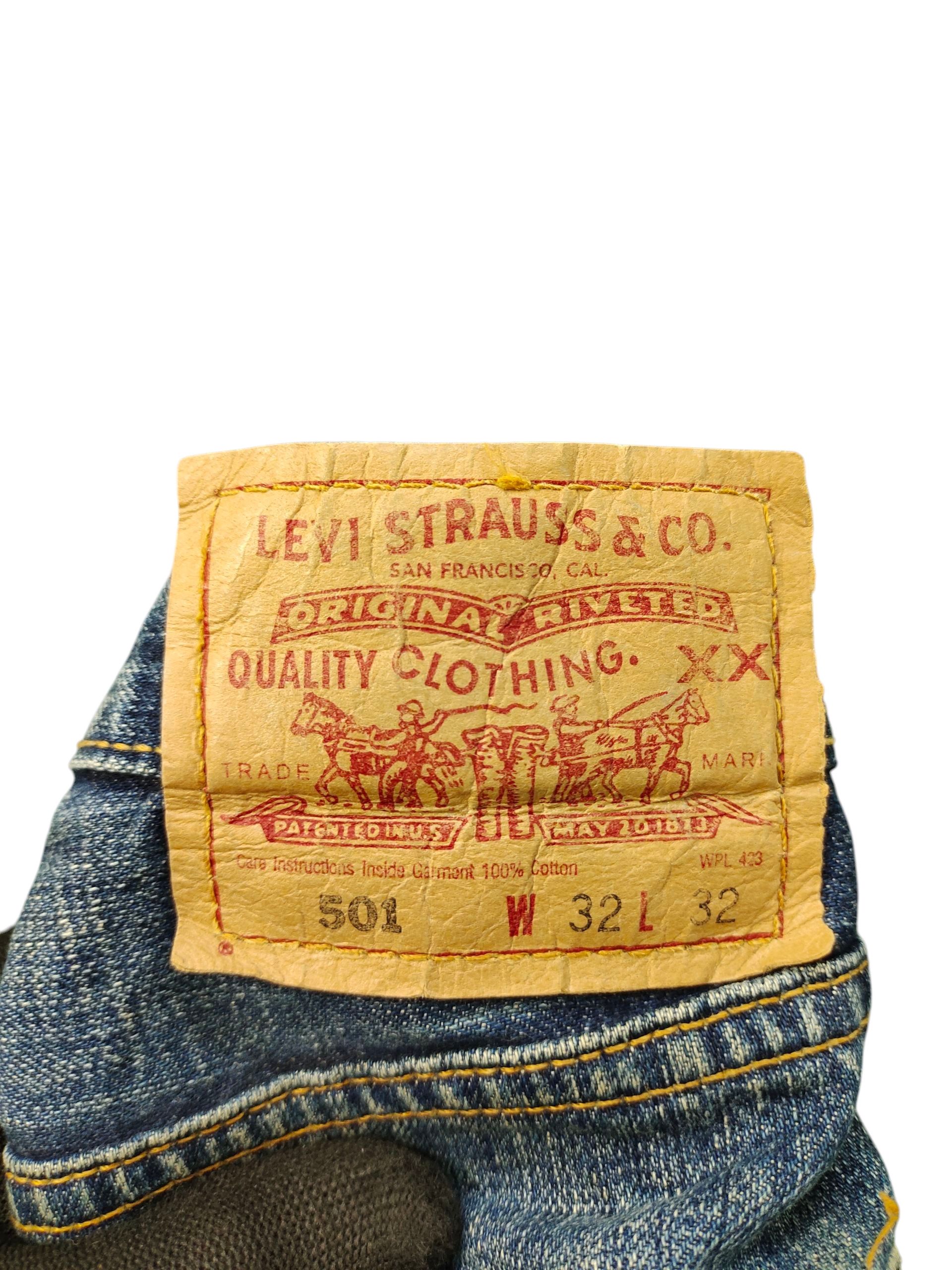Levi's Vintage Levis 501 Clawmark Distress Faded Denim Jeans Size US 32 / EU 48 - 10 Thumbnail