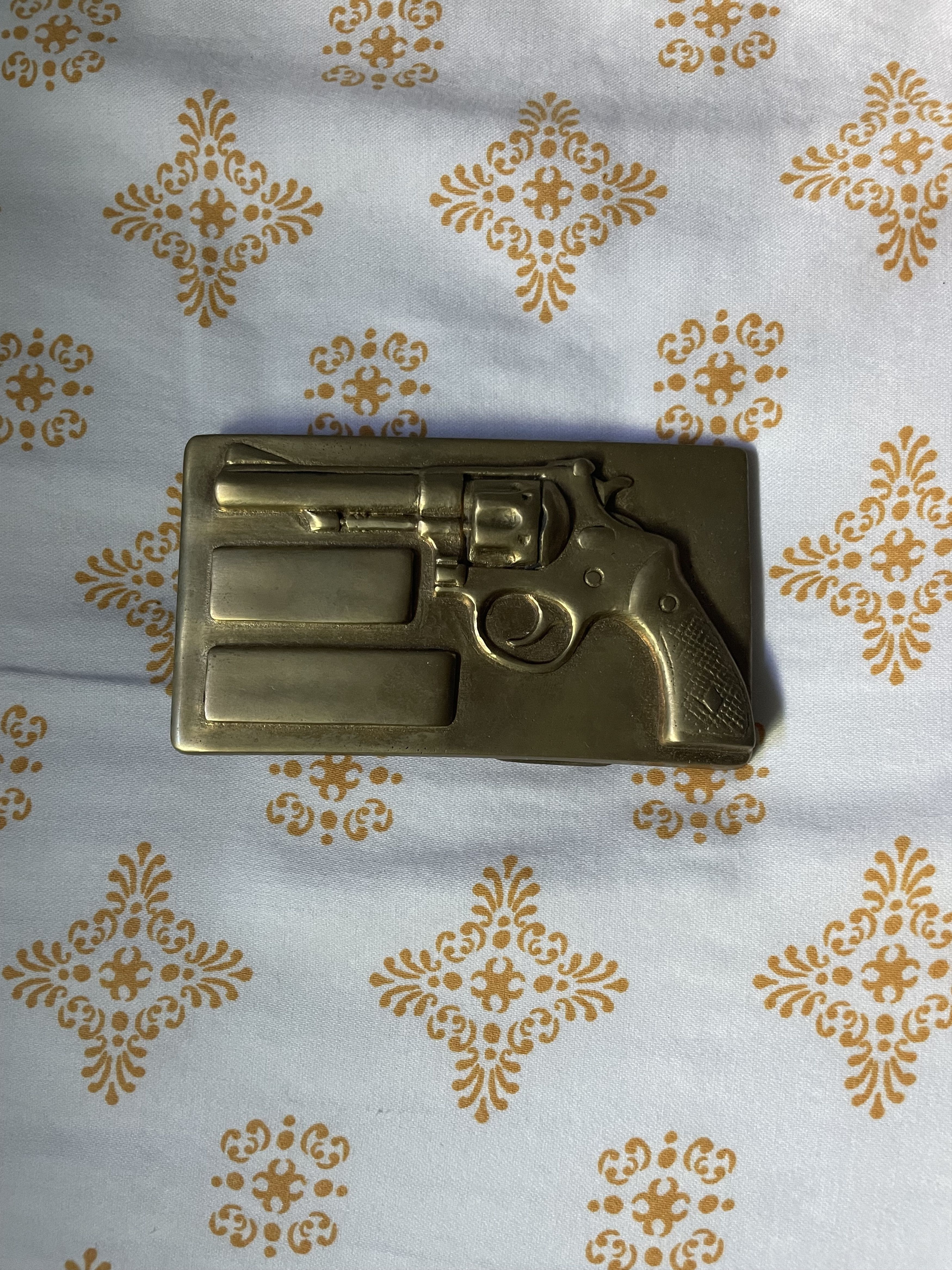 Vintage 1978 Brass Gun Belt Buckle Size ONE SIZE - 2 Thumbnail