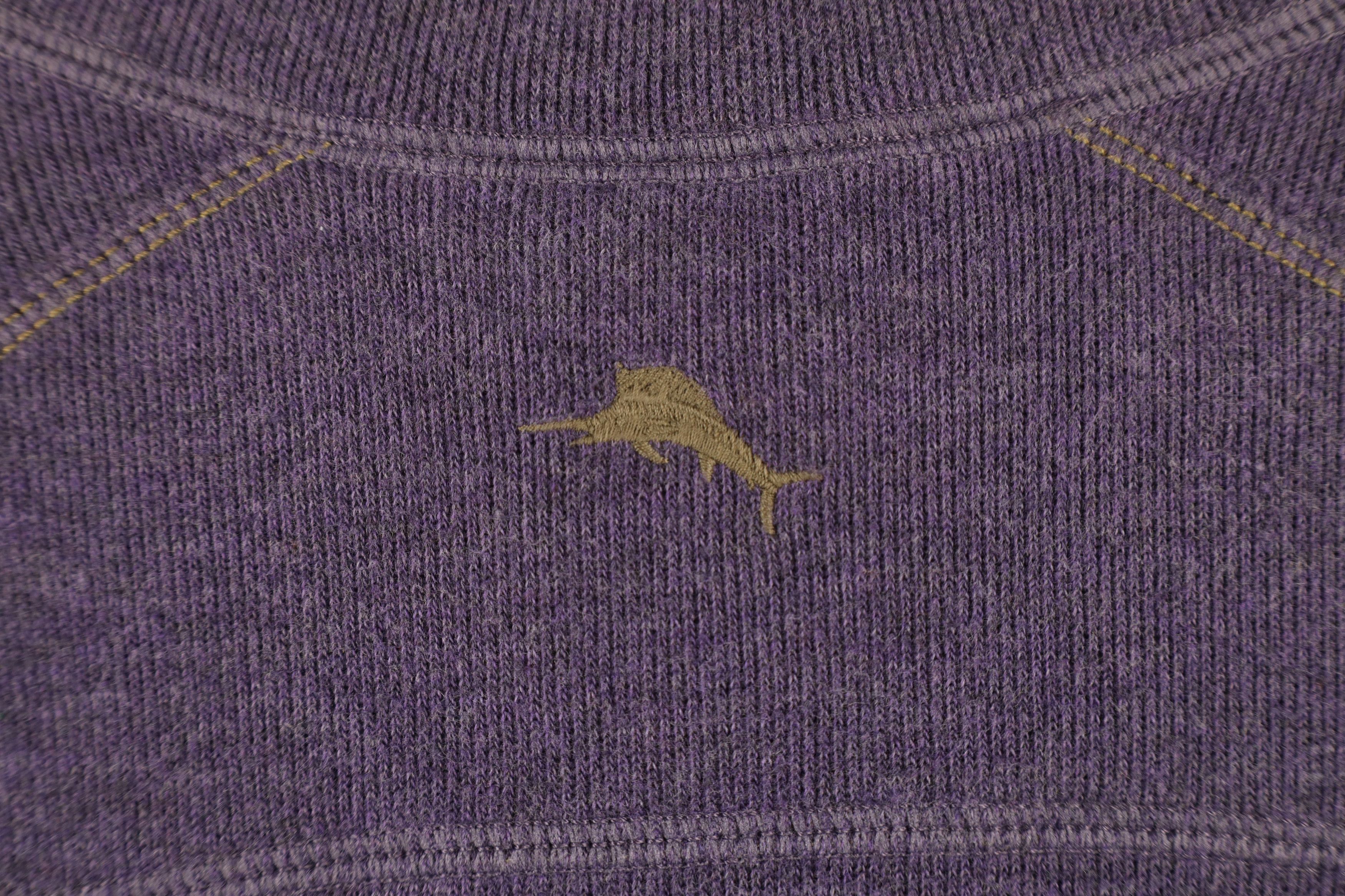 Tommy Bahama × Vintage Vintage Tommy Bahama Reversible Ribbed Knit Half Zip Sweater Size US L / EU 52-54 / 3 - 15 Thumbnail