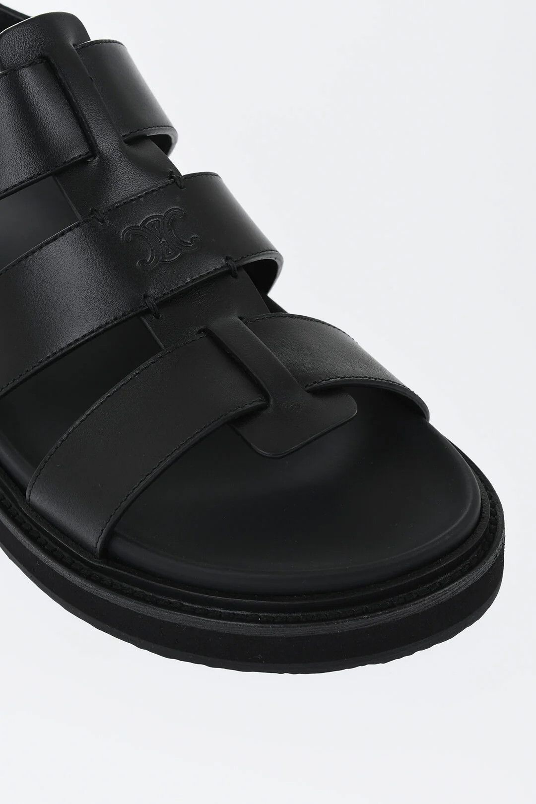 Celine og1mm0426 Leather Sandals in Black Size US 8 / EU 41 - 4 Thumbnail