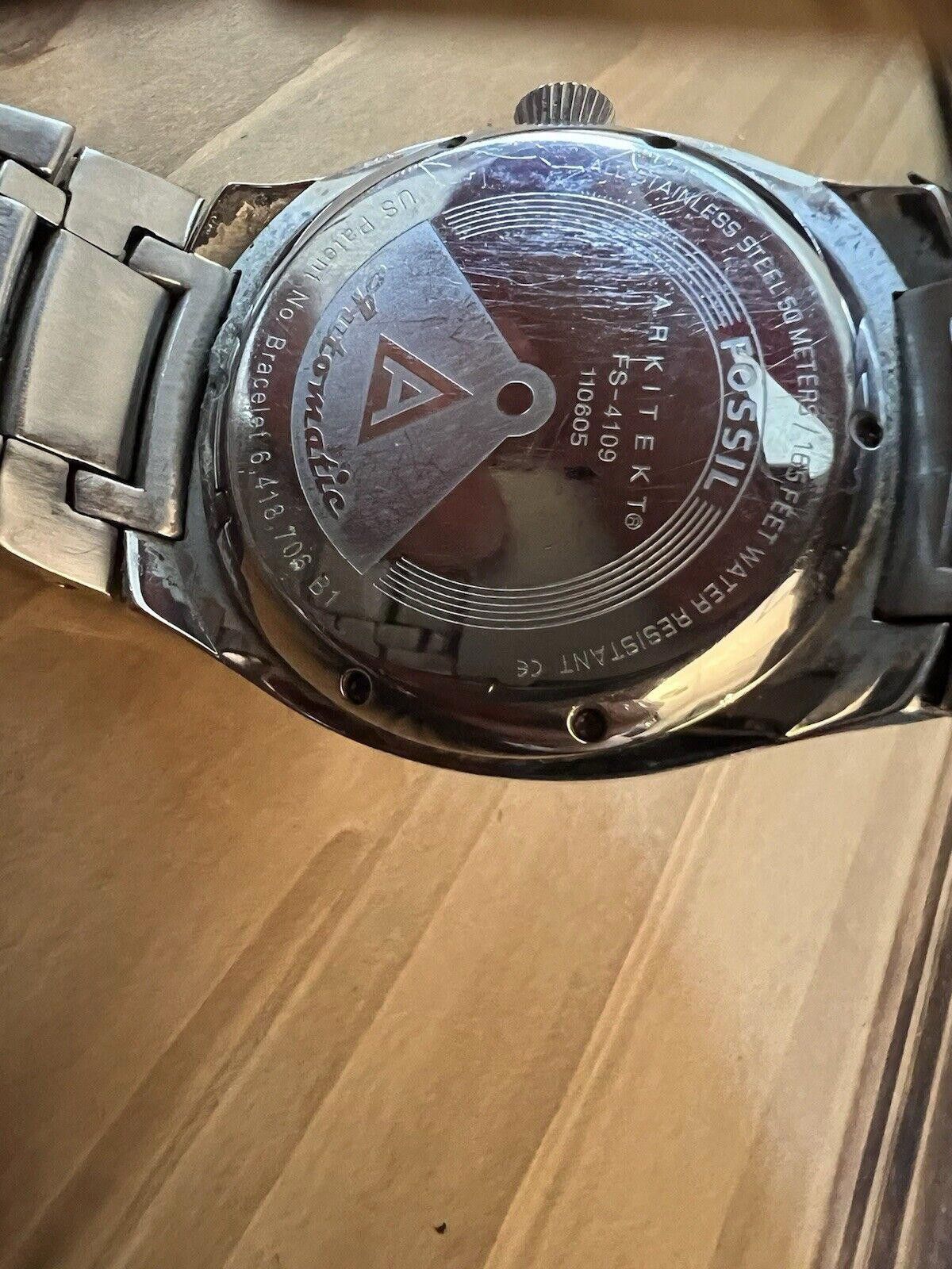Fossil RARE FOSSIL ARKITEKT FS-4109 MENS AUTOMATIC WRISTWATCH Size ONE SIZE - 5 Thumbnail
