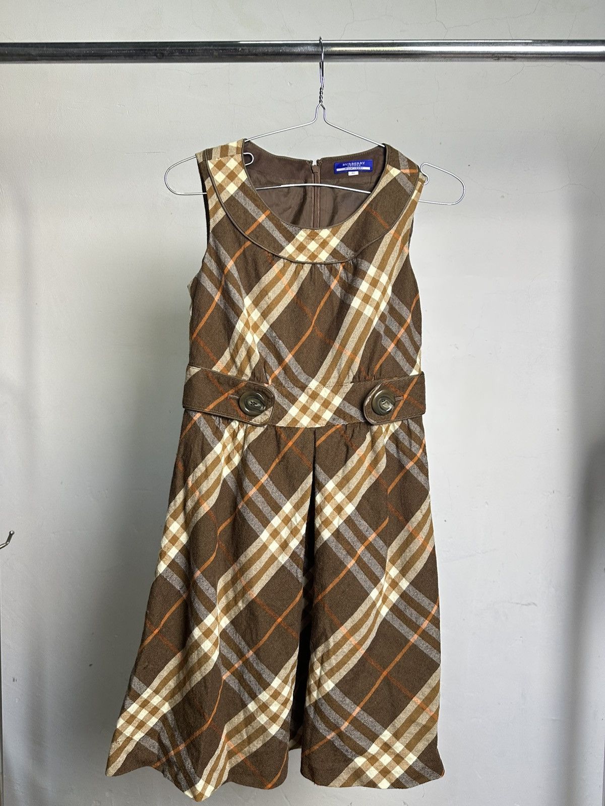 Burberry Burberry Nova Check Midi Dress Size S / US 4 / IT 40 - 1 Thumbnail
