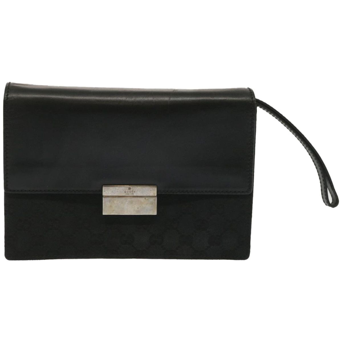 Gucci -- Black Canvas Clutch Bag (Pre-Owned) Size ONE SIZE - 1 Thumbnail
