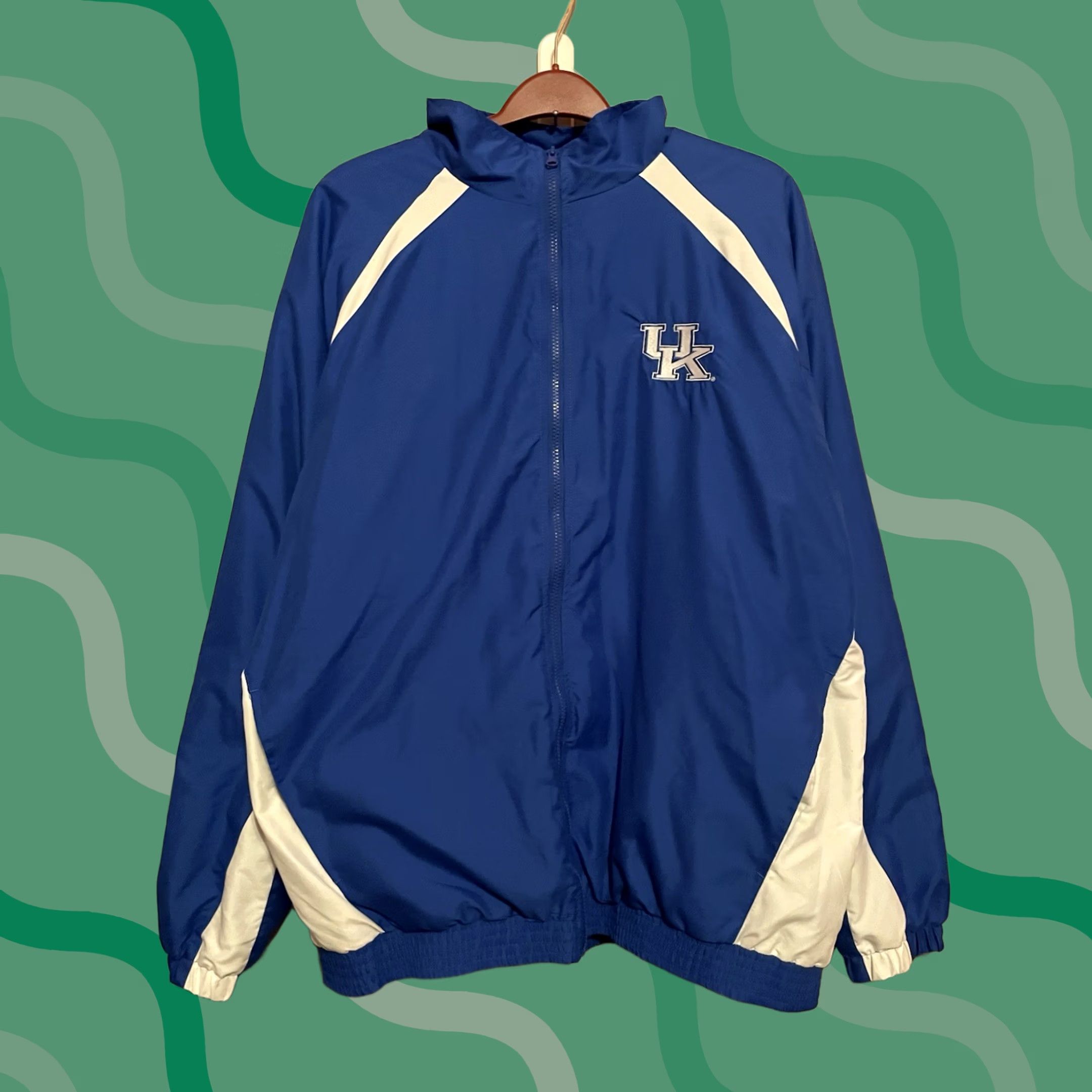 Vintage VINTAGE Officially Licensed Collegiate Kentucky Wildcats UK Jacket Windbreaker 2XL Blue Mens Navy Blue 90s University A481 Size US XXL / EU 58 / 5 - 1 Thumbnail