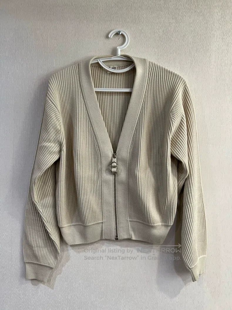 Hermes Hermes Beige V-Neck Knitted Cardigan Size XXS / US 00 / IT 34 - 1 Thumbnail