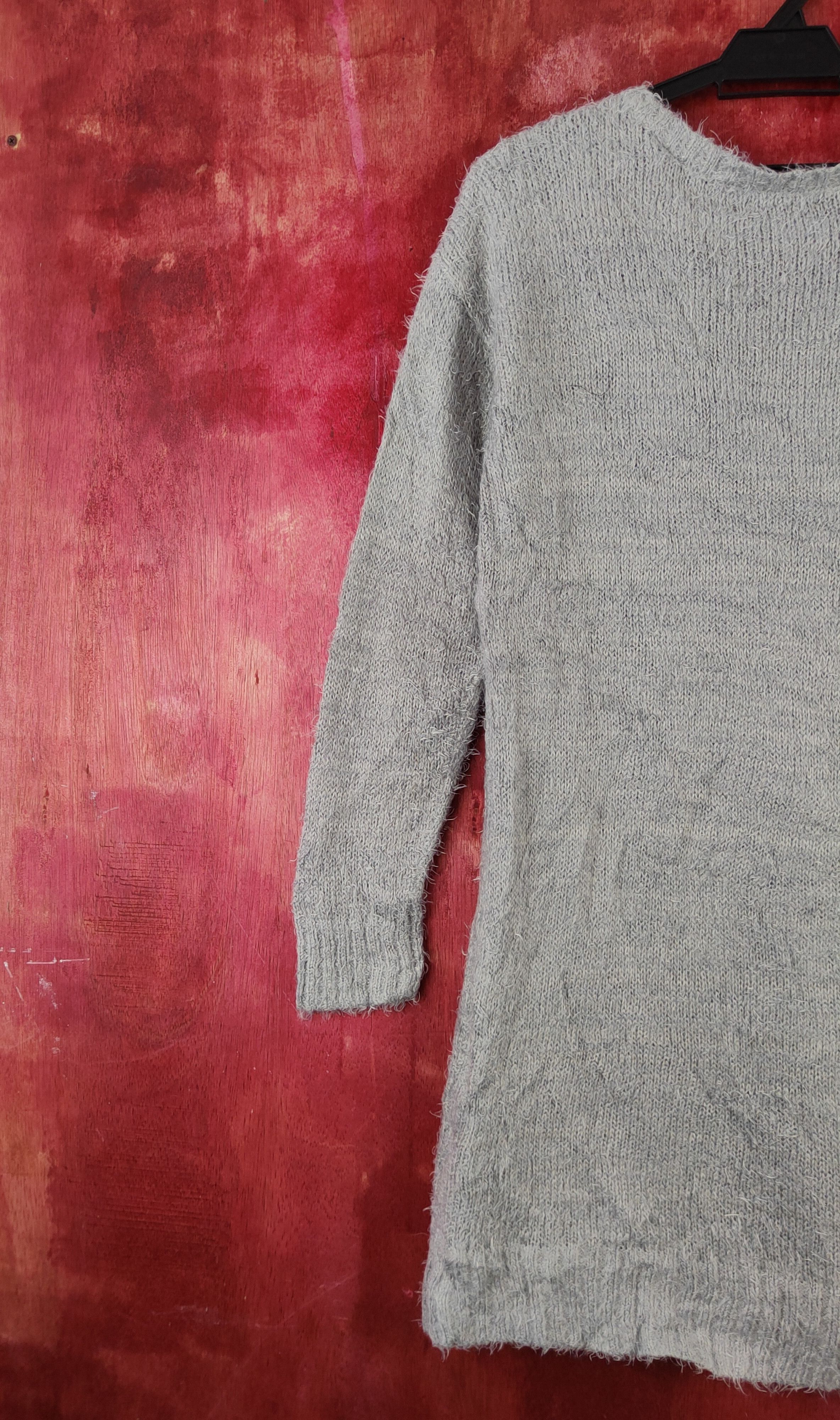 Japanese Brand × Vintage Vintage Avant garde by L'espoir Gray Fur Mohair Knitwear Size M / US 6-8 / IT 42-44 - 8 Thumbnail