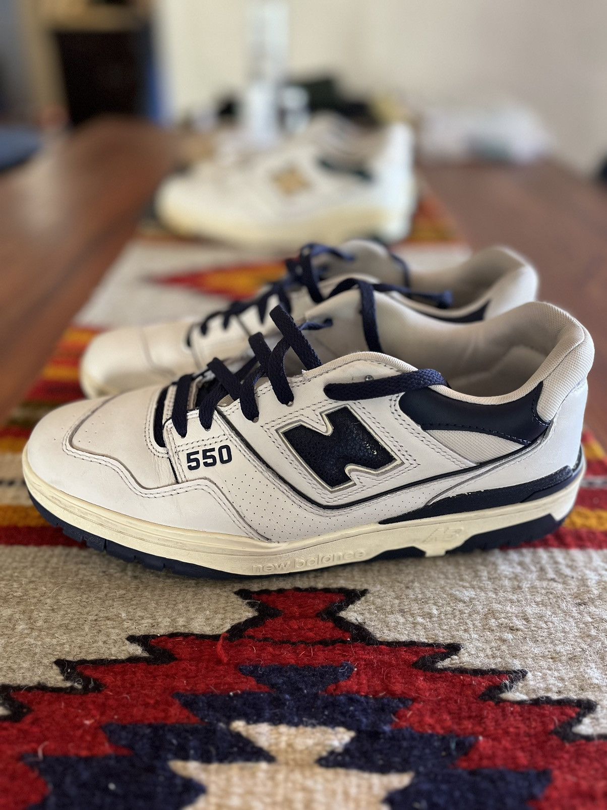 image of Aime Leon Dore x New Balance 550 Shoes in White, Men's (Size 10)