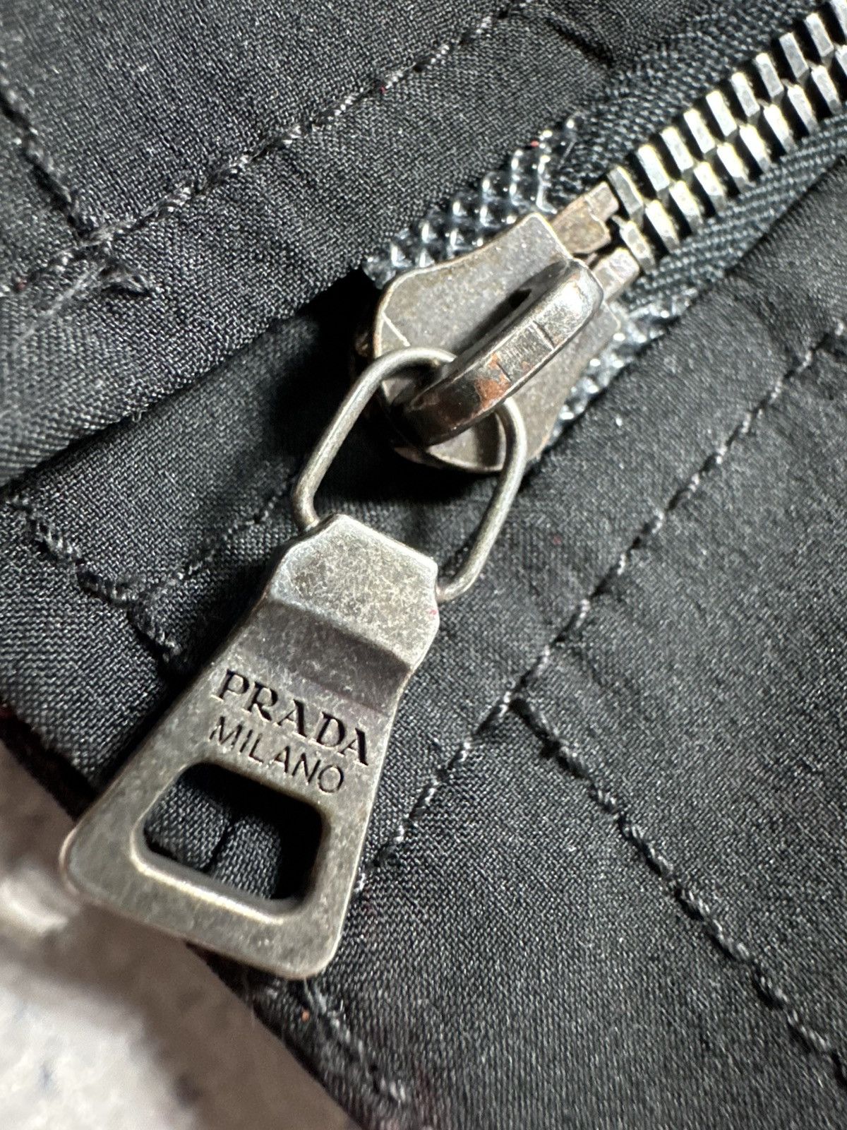 Prada Prada Red Tab Nylon Membrane Vintage Luxury Jacket Black Size US L / EU 52-54 / 3 - 4 Thumbnail