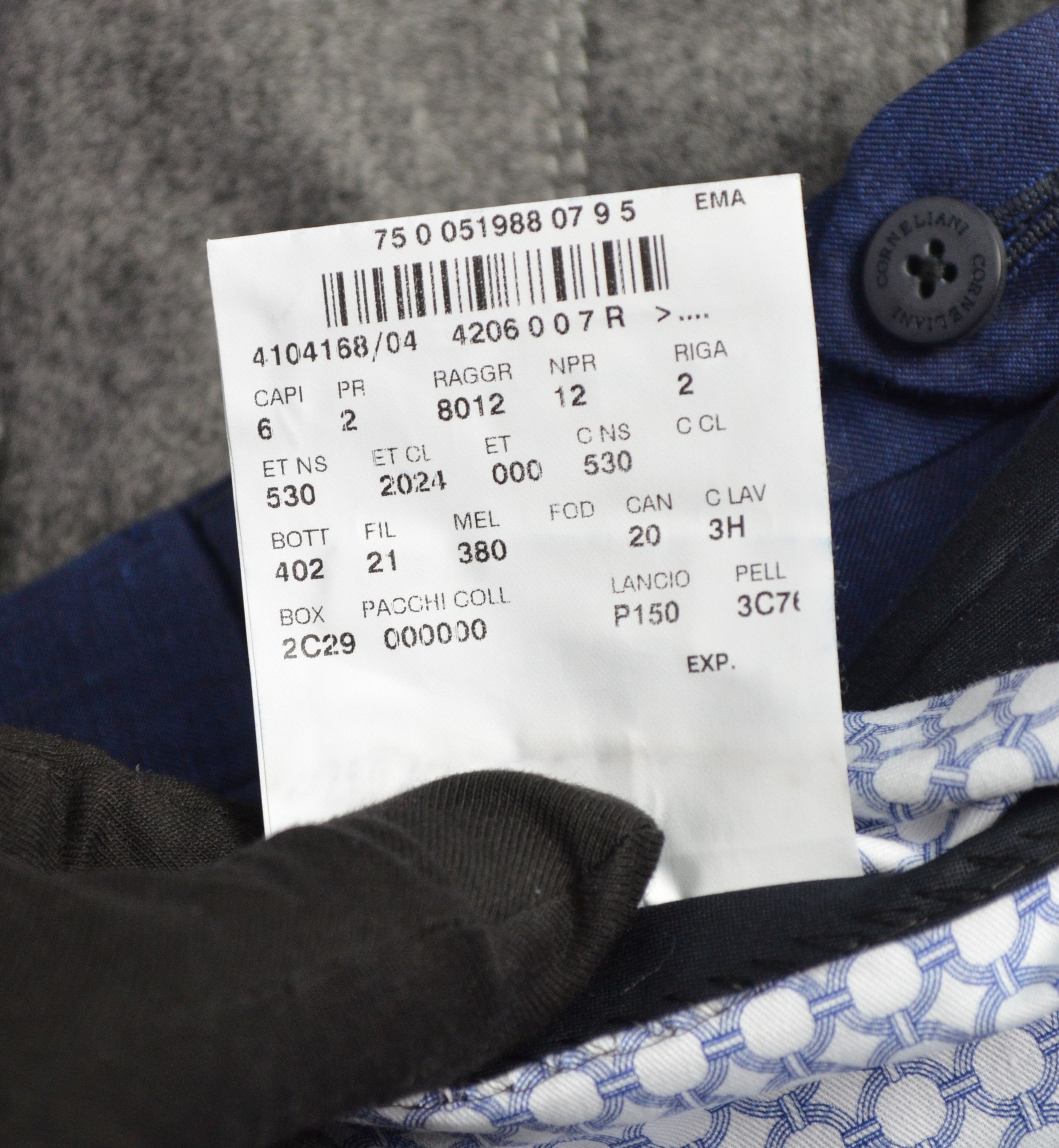 Corneliani × Designer Corneliani Linen Wool Silk Blend Navy Pants Trousers Sz W40 Size US 40 / EU 56 - 18 Thumbnail