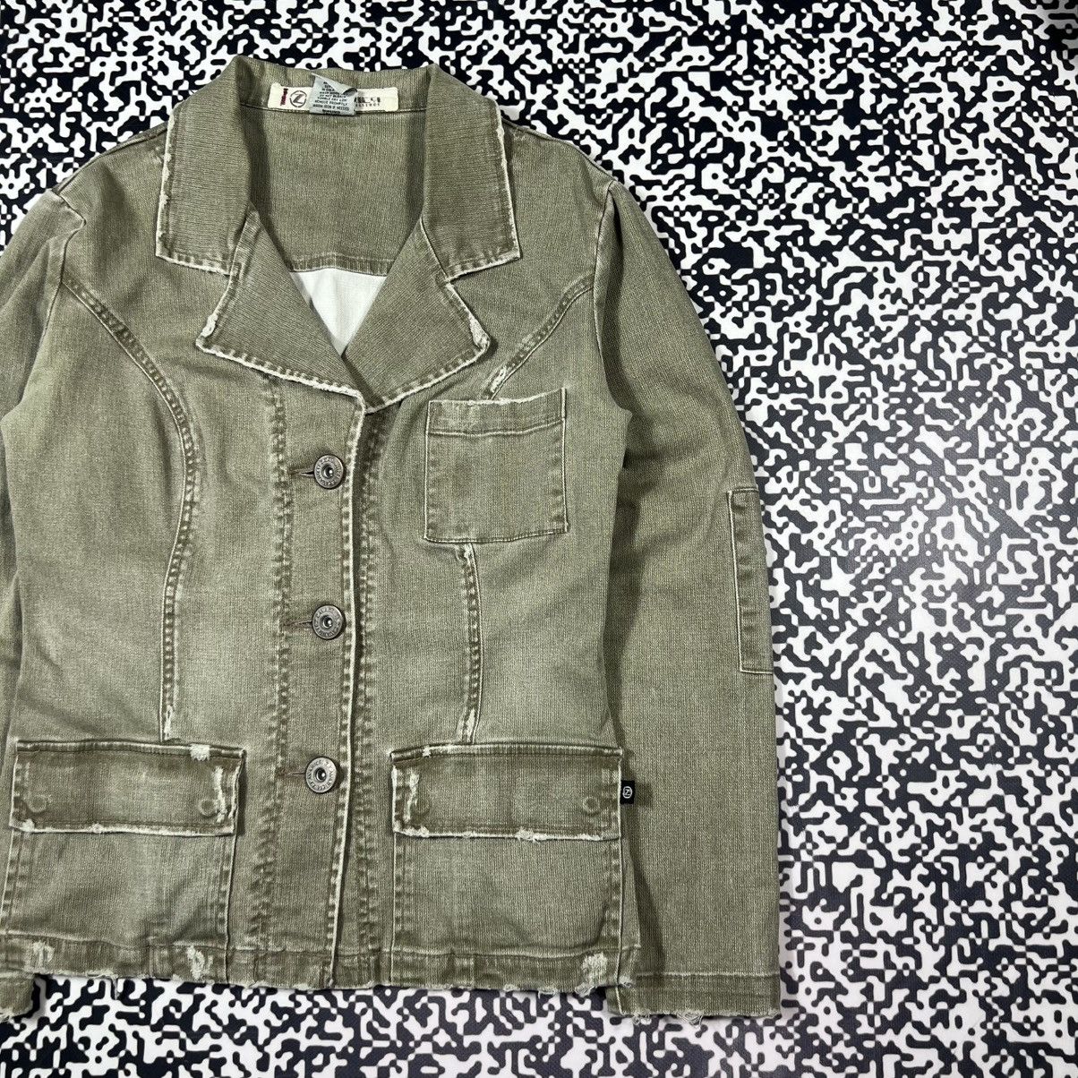 Japanese Brand Vintage Y2K Z Cavaricci Military Distressed Blazer Japanese Size S / US 4 / IT 40 - 6 Thumbnail