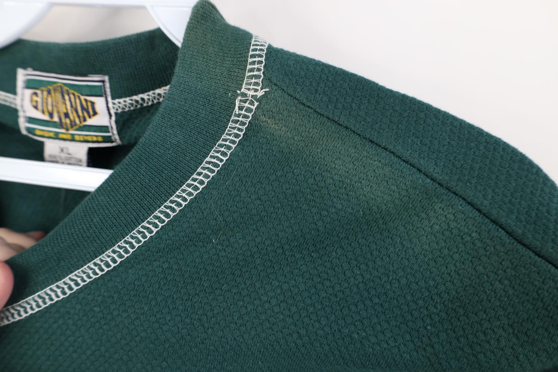Vintage Deadstock Vintage 90s StreetwearThermal Knit T-Shirt Green Size US XL / EU 56 / 4 - 9 Thumbnail