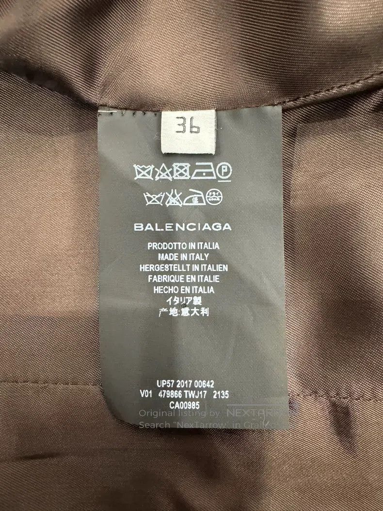 Balenciaga Balenciaga Brown Houndstooth Women's Wool Double Breasted Size XS / US 0-2 / IT 36-38 - 7 Thumbnail