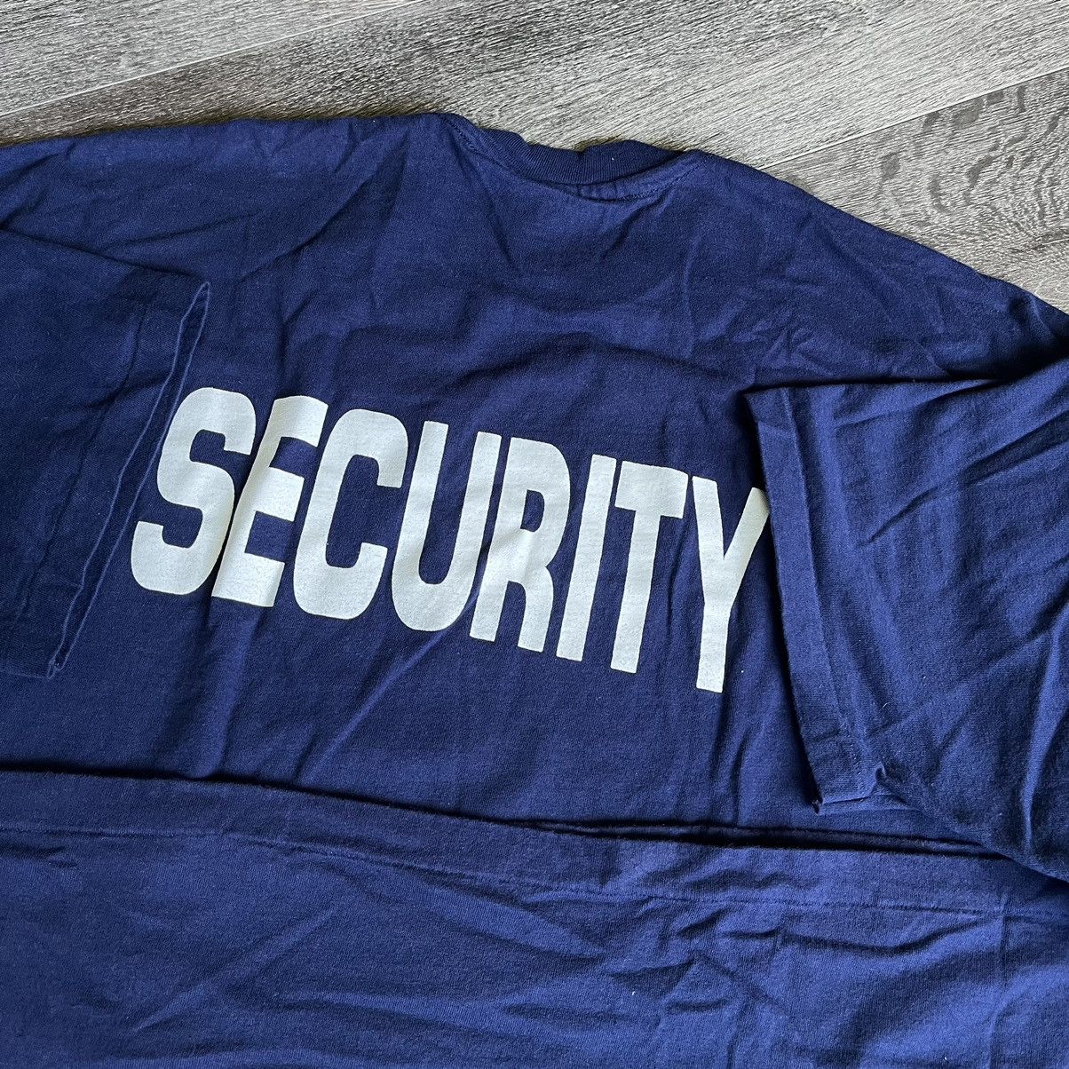 Drain Gang Vintage 1990s Ecco2K Style Security! Spellout Logo Tee Shirt Size US XXL / EU 58 / 5 - 4 Thumbnail