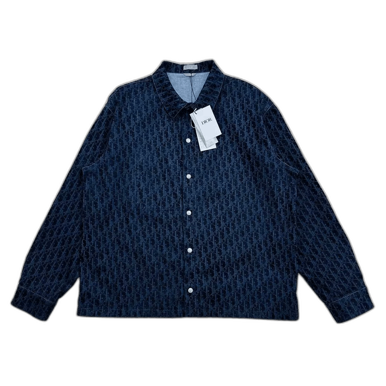 Dior Dior Velvet Logo Jacket in Navy Blue-2506 Size US L / EU 52-54 / 3 - 1 Thumbnail