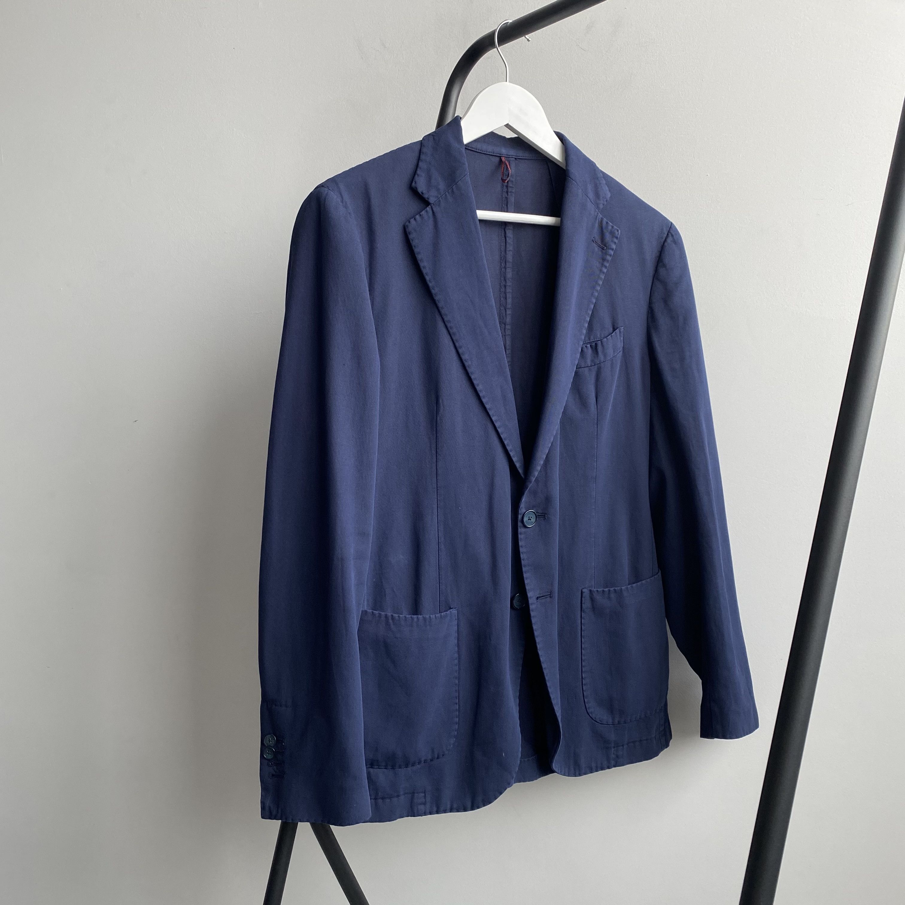 Other Santaniello Icegab Navy Cotton / Linen Jacket rrp575$ Size 50S - 3 Thumbnail