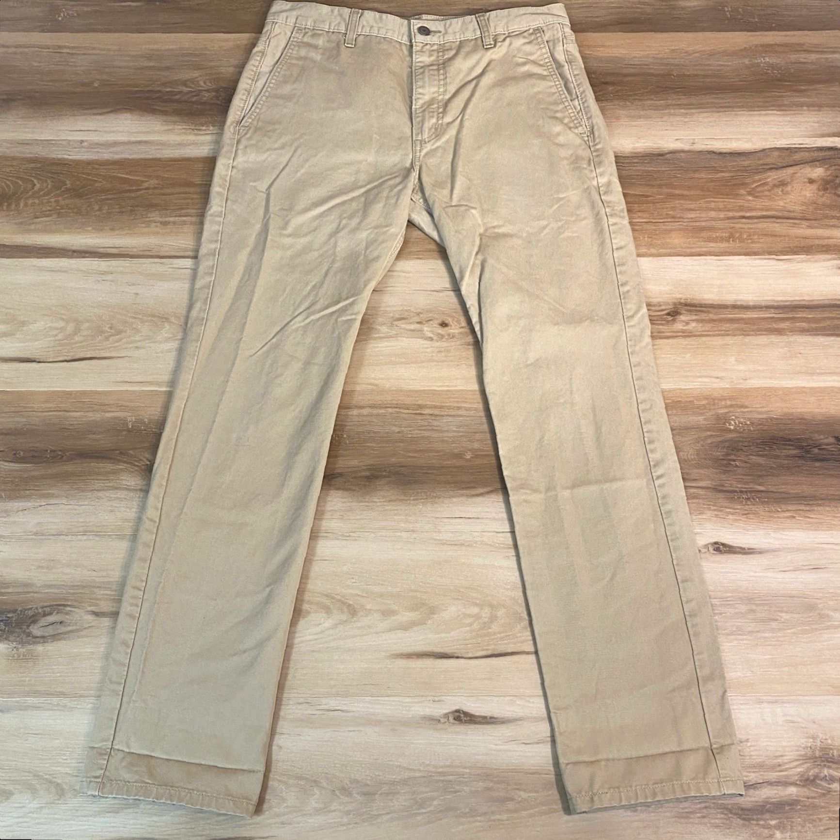 Levi's Levi's Chino Pants Straight Fit Casual Trousers Size 32x32 Men's Beige Cotton Button Front Pockets 500 Series Size US 32 / EU 48 - 5 Thumbnail