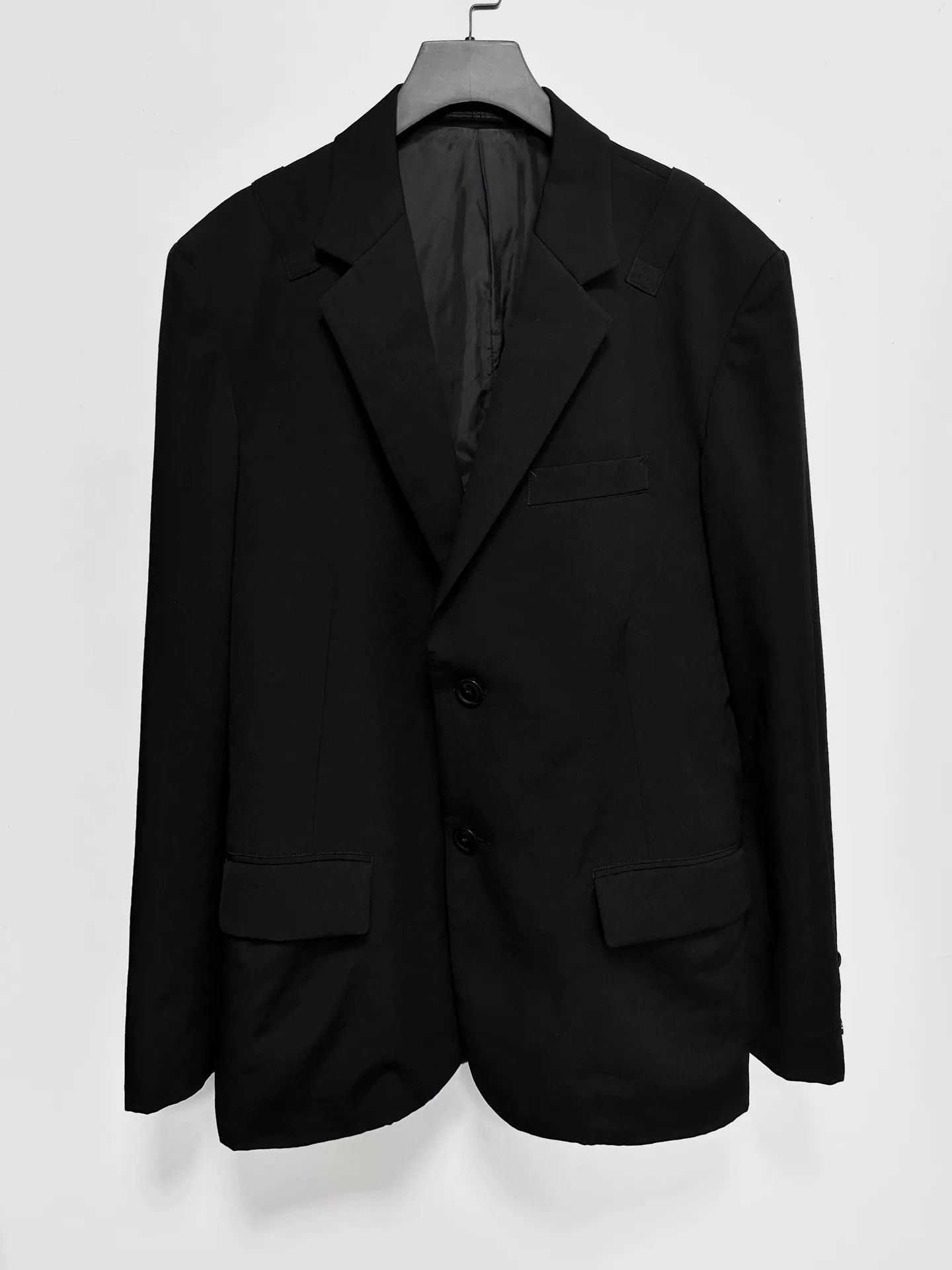 Yohji Yamamoto yohji yamamoto black oversized outerwear jacket Size US M / EU 48-50 / 2 - 1 Thumbnail