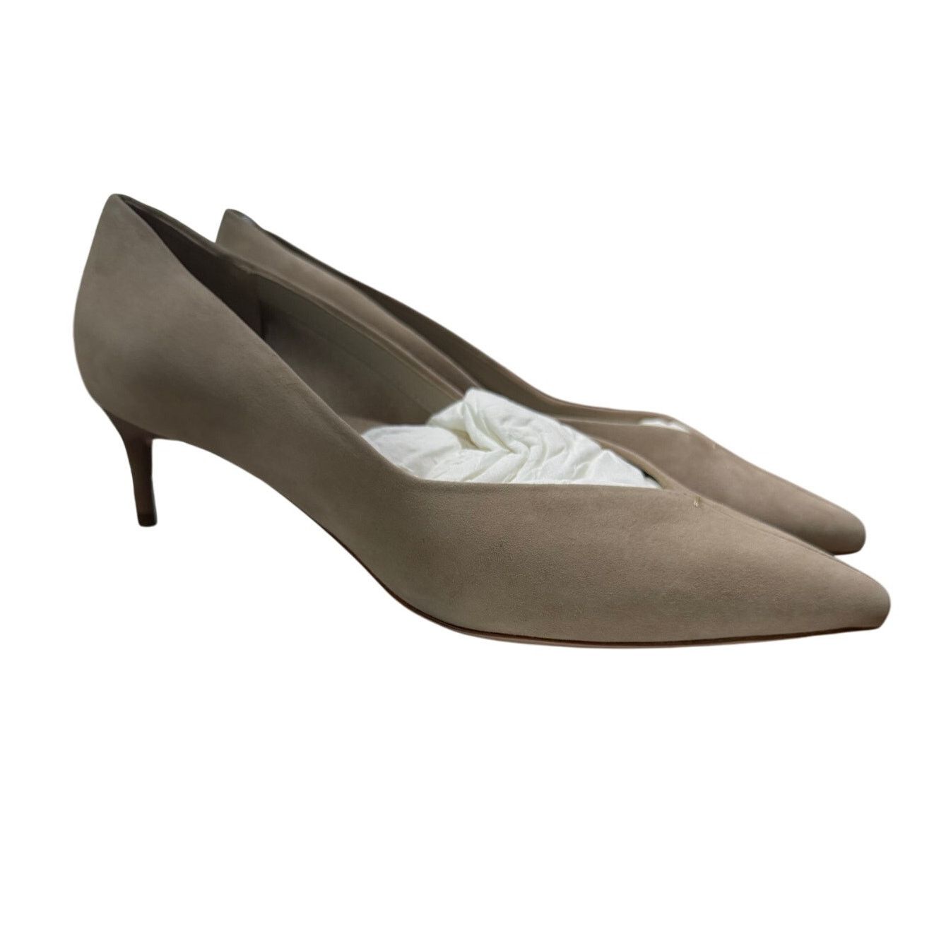 Max Mara Max Mara Camel Suede Kitten Heel Pumps sz. 37 EU (Runs Big) Size US 8 / IT 38 - 1 Thumbnail