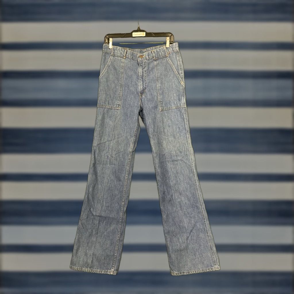 Levi's VINTAGE Levi's Bell Bottom Jeans Jeans Womens 28x33 Medium Wash 1970s Hipster Bohemian 90s Mens Girls? Size 34" / US 12 / IT 48 - 1 Thumbnail