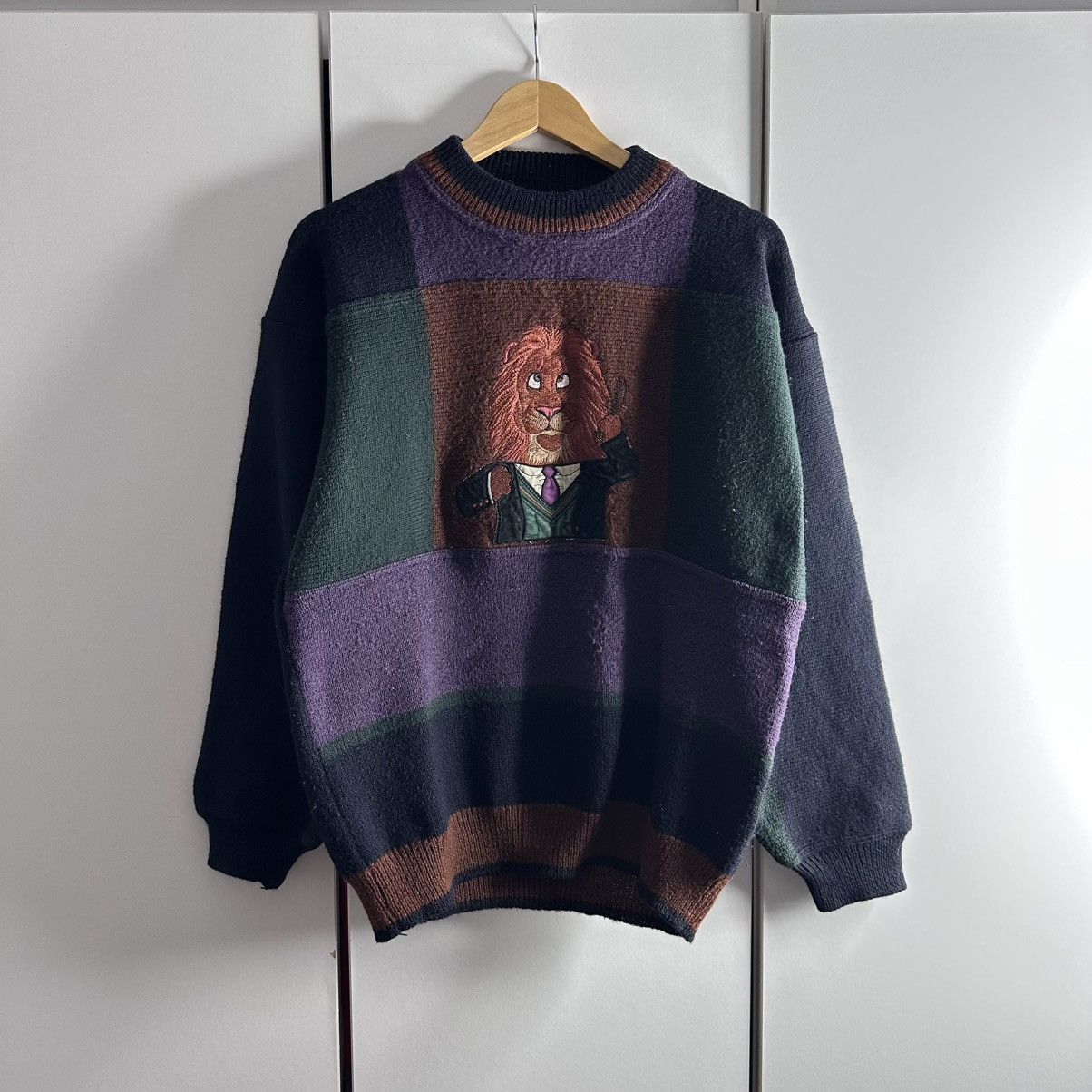 Liberty Liberty Sweaters Vintage Rare Lion PRL Wool Size US L / EU 52-54 / 3 - 1 Thumbnail