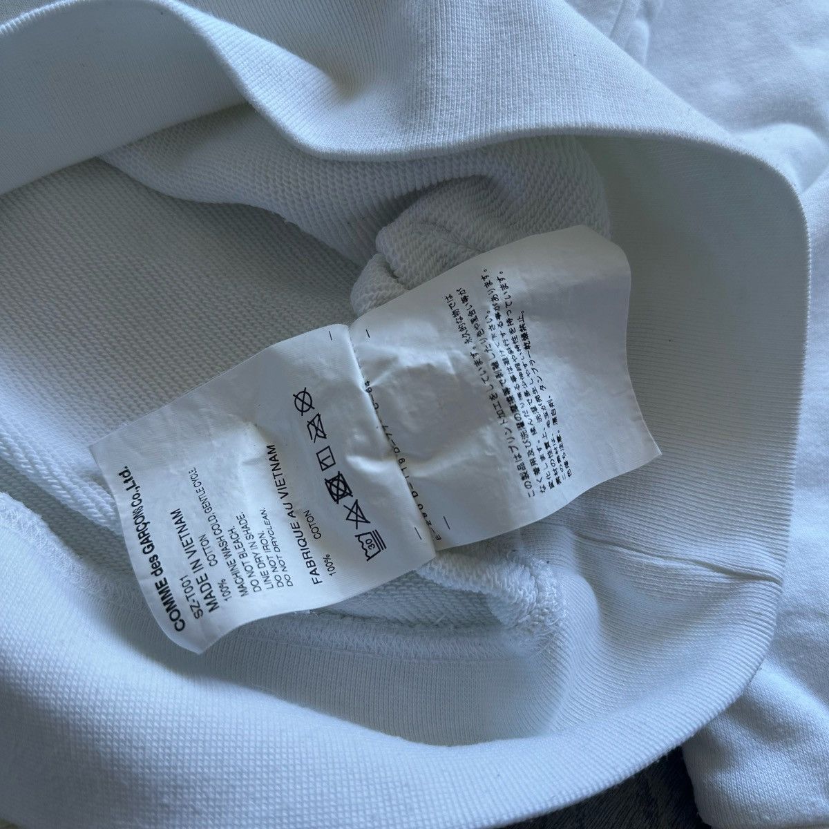Comme des Garcons Comme des GARCONS CDG Logo Printed White Hoodie Size US S / EU 44-46 / 1 - 7 Thumbnail