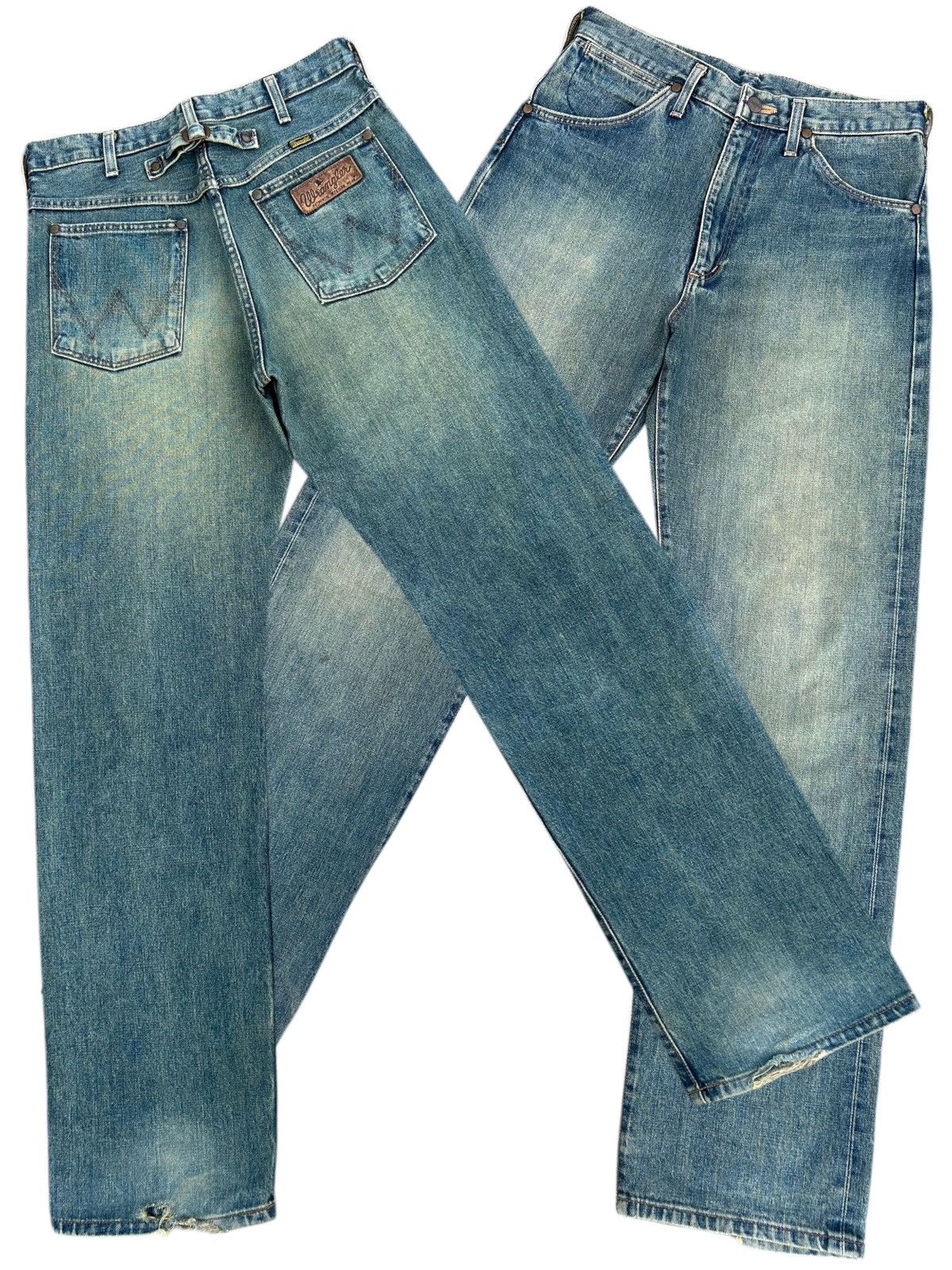 Kapital Vintage Buckle Back Wrangler Blue Bell Distressed Denim Jean Size US 30 / EU 46 - 1 Thumbnail