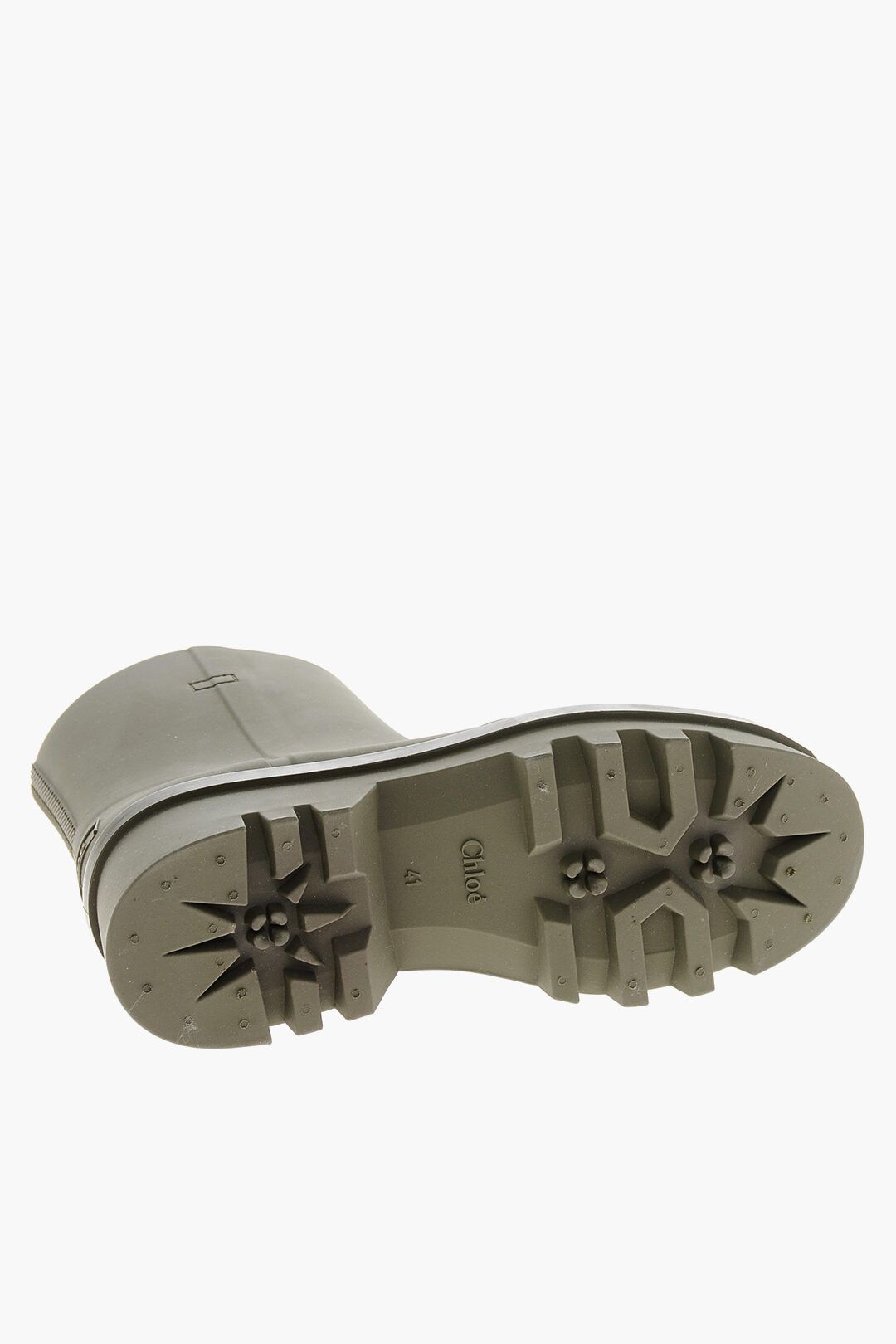 Chloe og1mm1125 Rubber Solid Color Booties in Green Size US 7 / IT 37 - 5 Thumbnail