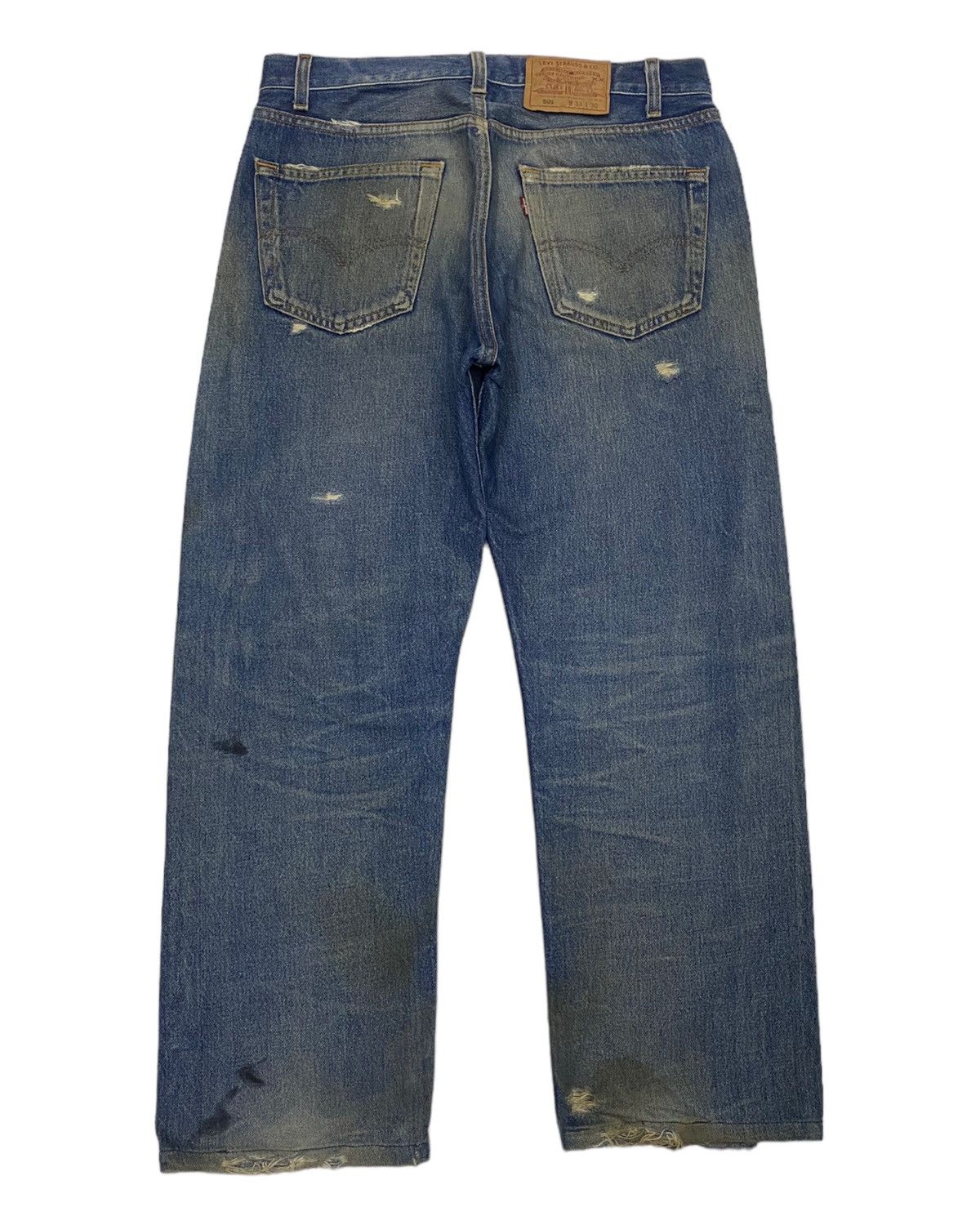 Levi's RARE🔥VTG LEVIS 501 BAGGY JEANS DISTRESSED DENIM Size US 32 / EU 48 - 2 Thumbnail