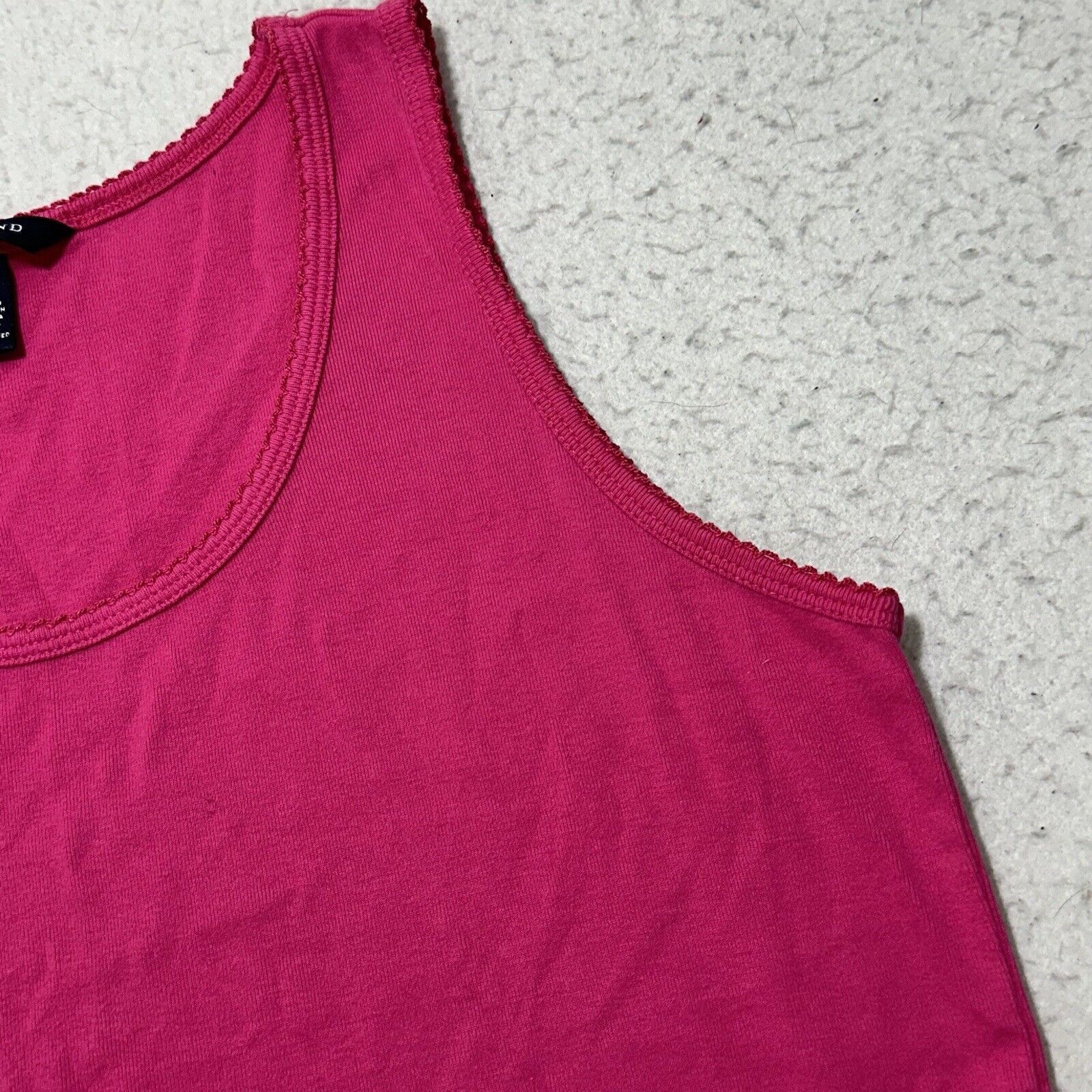 Lands' End Vintage Lands’ End Medium (10-12) Tank Top Hot Pink Shirt Size M / US 6-8 / IT 42-44 - 5 Thumbnail